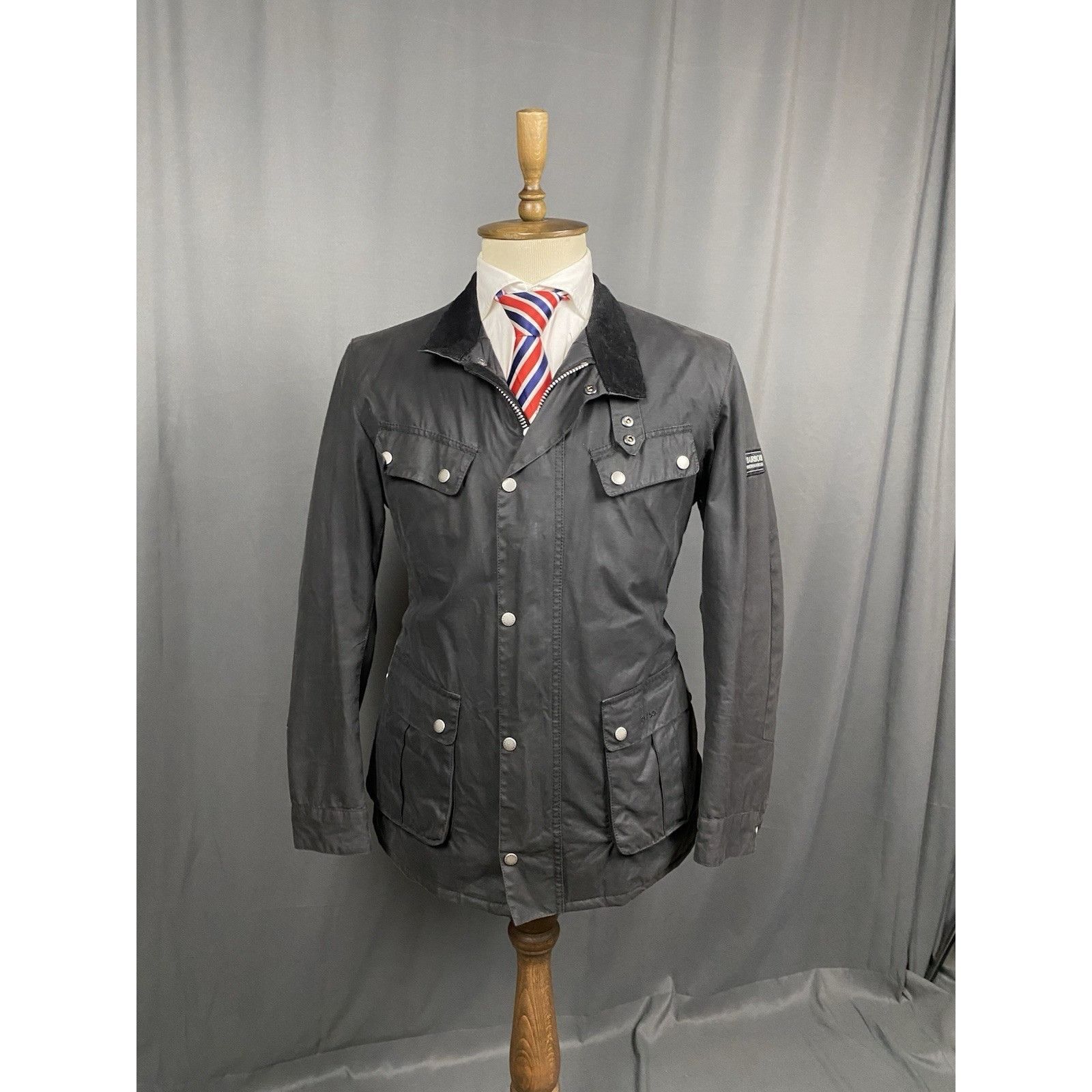 Barbour Barbour International Duke Men's Black Waxed Motorcycle Jack Size US L / EU 52-54 / 3 - 1 Thumbnail