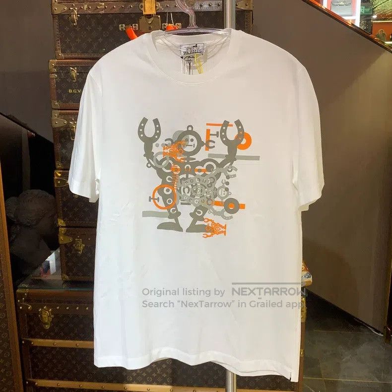 Hermes Hermes White T-shirt Size S / US 4 / IT 40 - 1 Thumbnail