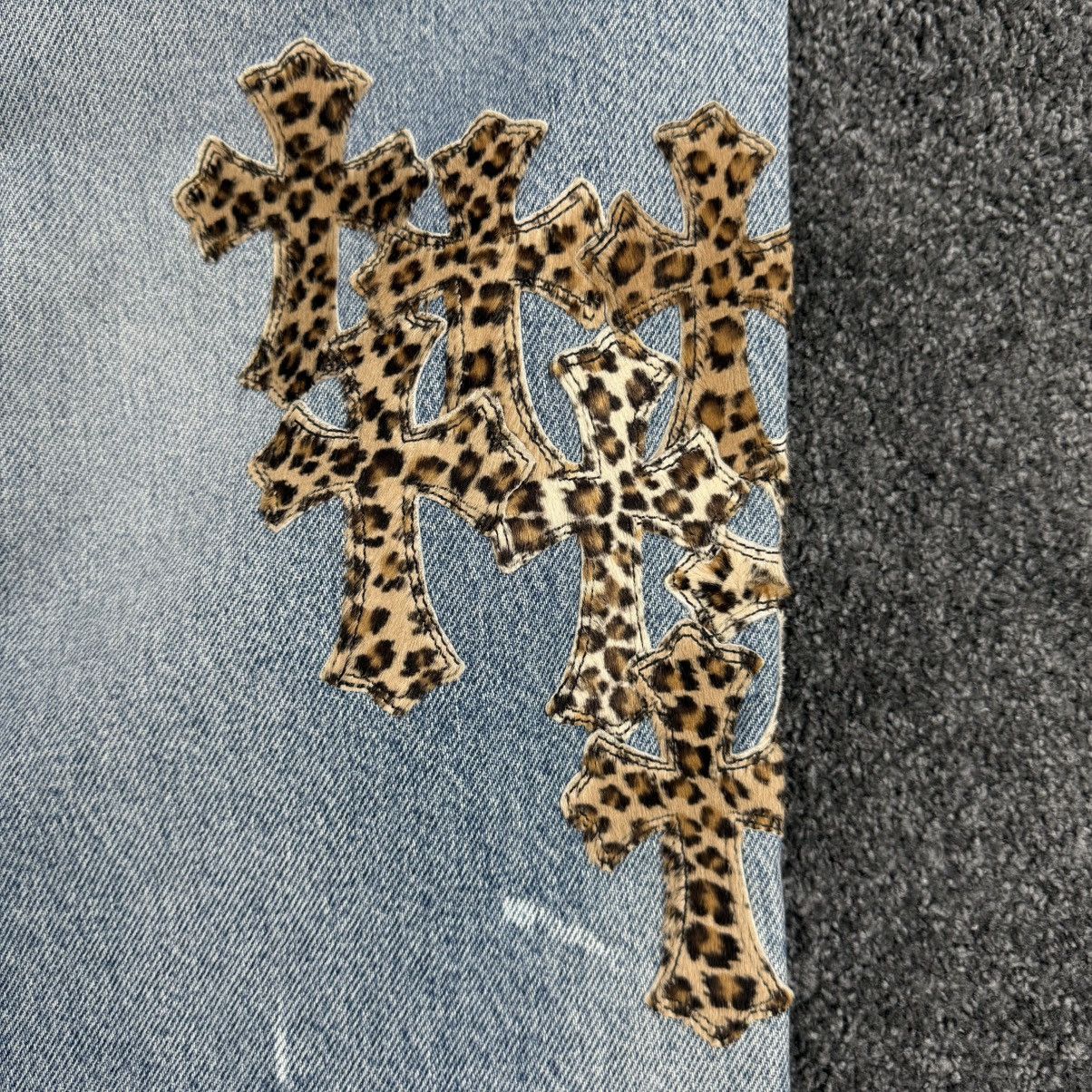 Chrome Hearts Chrome Hearts Cheetah Cross Patch Denim St. Barth Excluisve Size US 33 - 4 Thumbnail