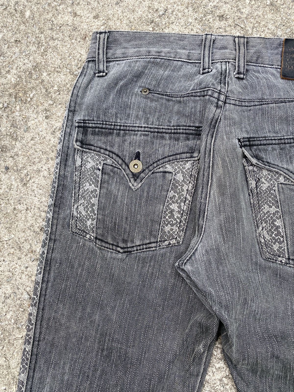 Japanese Brand × Morgan Homme × Tornado Mart 1990s - Morgan Homme Hybrid Design Flare Denim Size US 30 / EU 46 - 15 Thumbnail