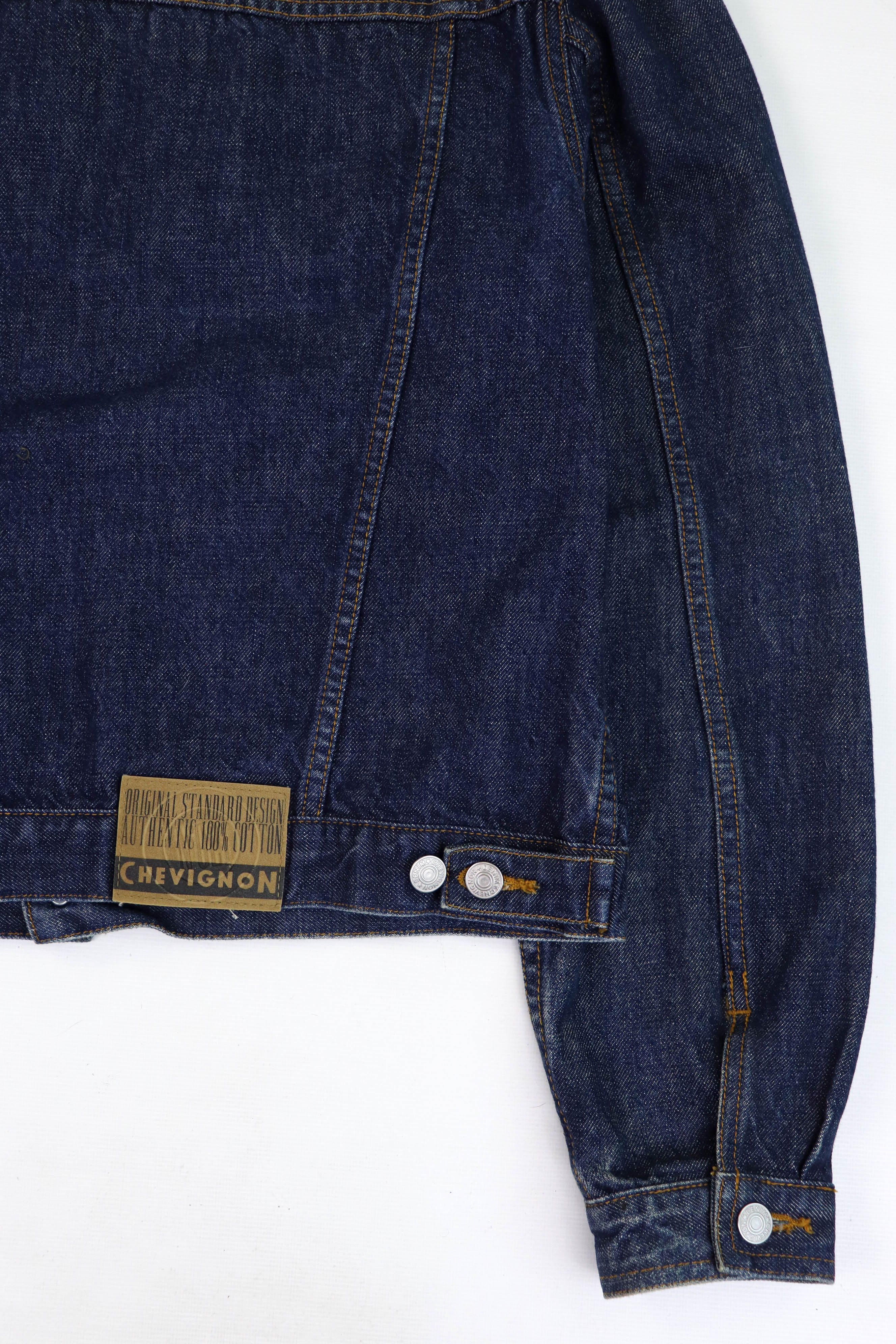 Chevignon CHEVIGNON Vintage Bartack Nippon 14 Indigo Blue Denim Jacket Size US L / EU 52-54 / 3 - 10 Thumbnail