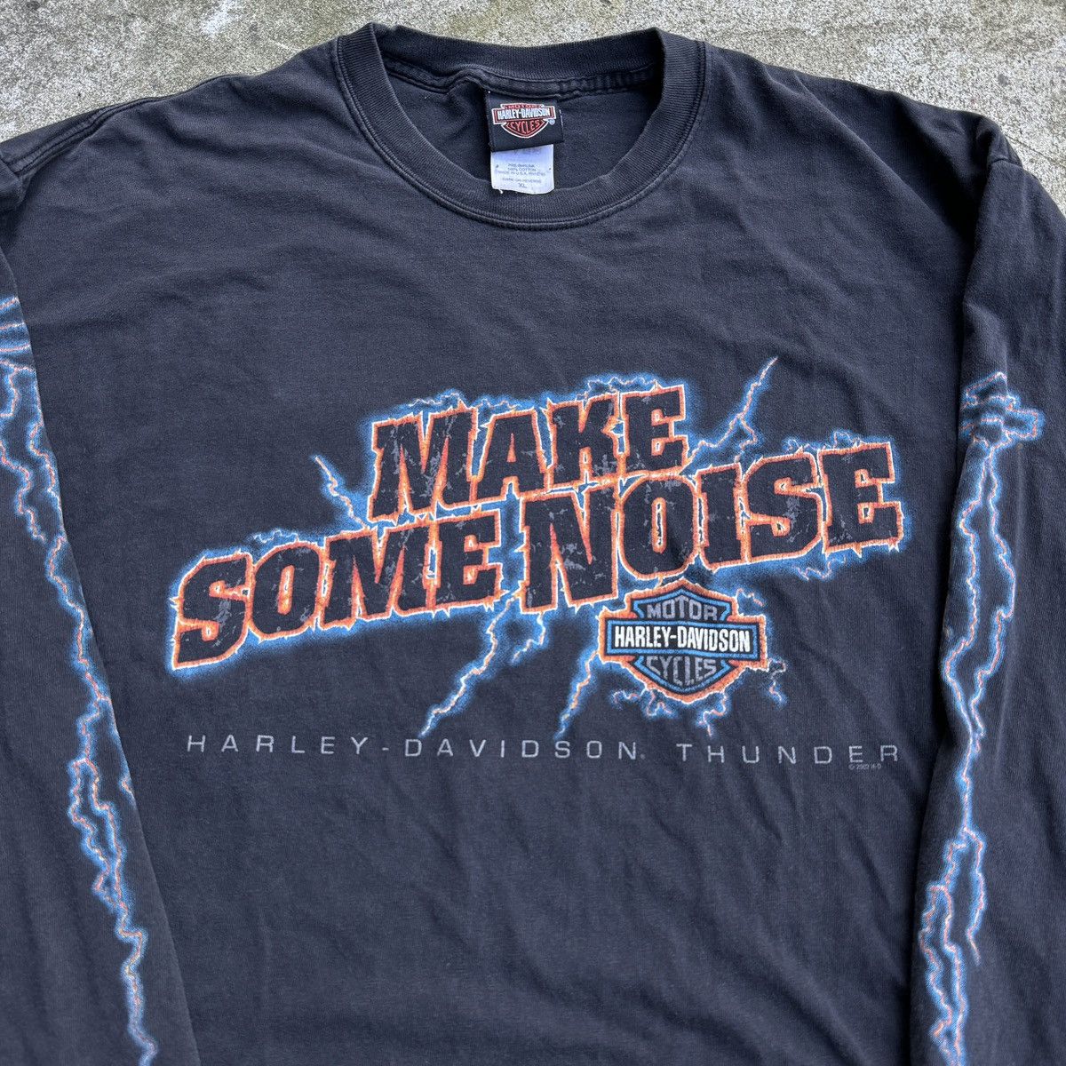 Vintage Vintage Harley Davidson Make Some Noise Lightning Longsleeve Size US XL / EU 56 / 4 - 9 Thumbnail
