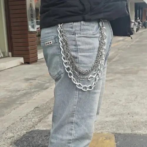 VIBE Heavy-Duty Cuban Link Hip-Hop Pants Chain Size ONE SIZE - 3 Thumbnail