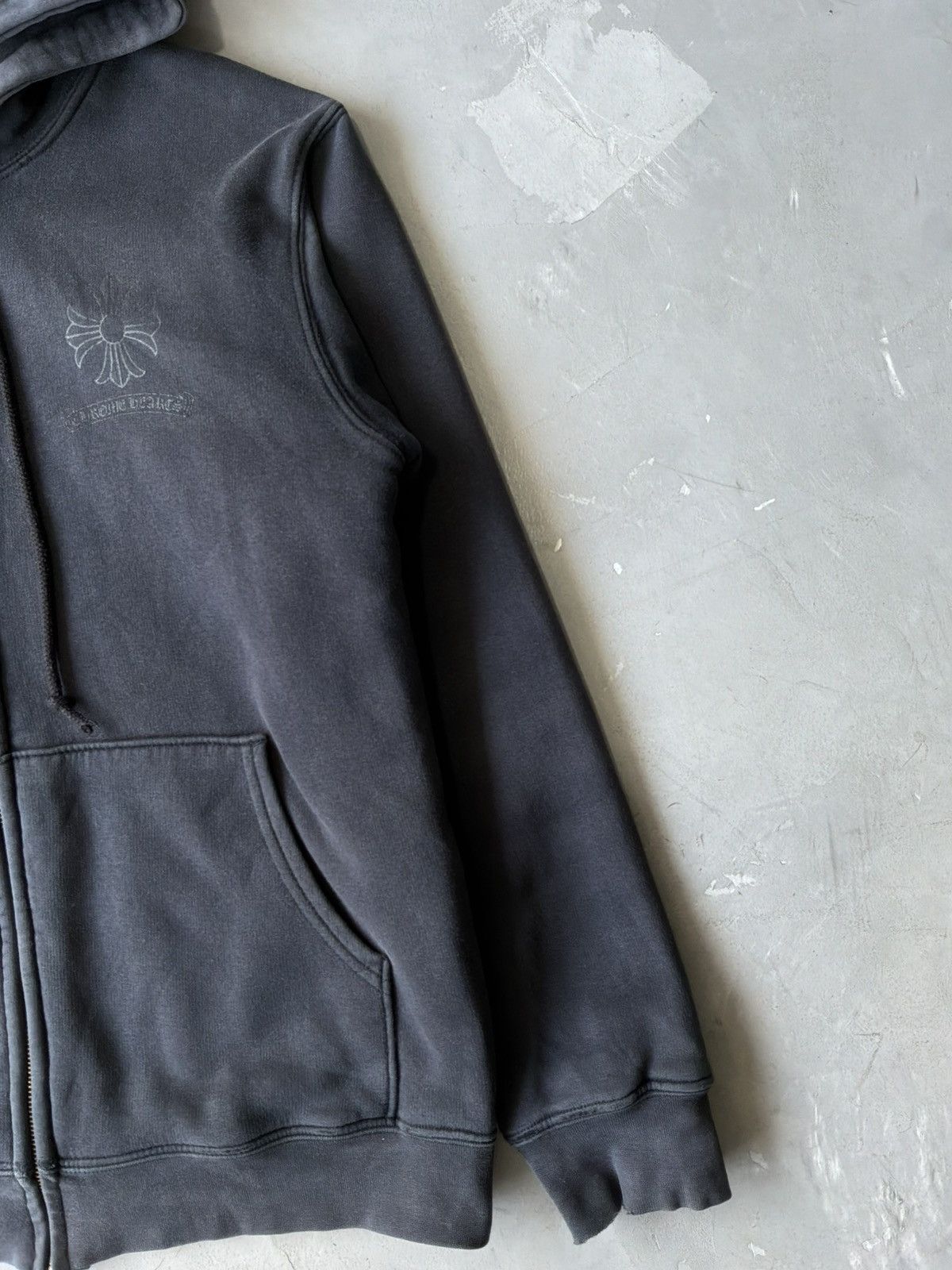 Chrome Hearts 2000s Chrome Hearts - Tonal Cross Thermal Zip Hoodie Size US M / EU 48-50 / 2 - 5 Thumbnail