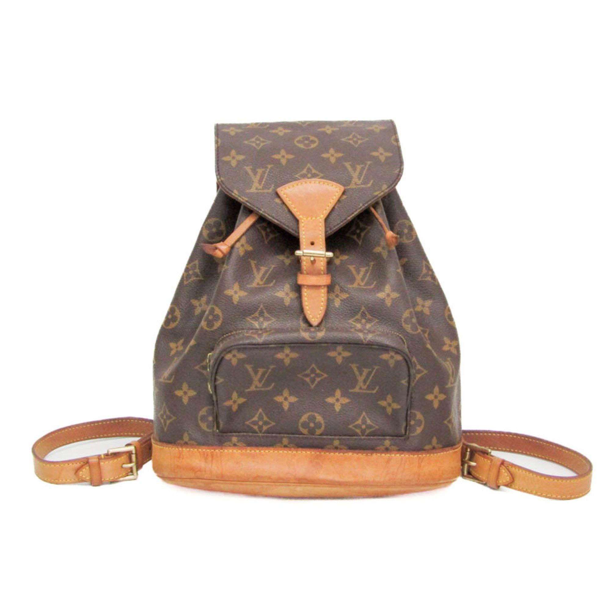 Louis Vuitton Montsouris Mm Brown Canvas Backpack Bag (Pre-Owned) Size ONE SIZE - 1 Thumbnail