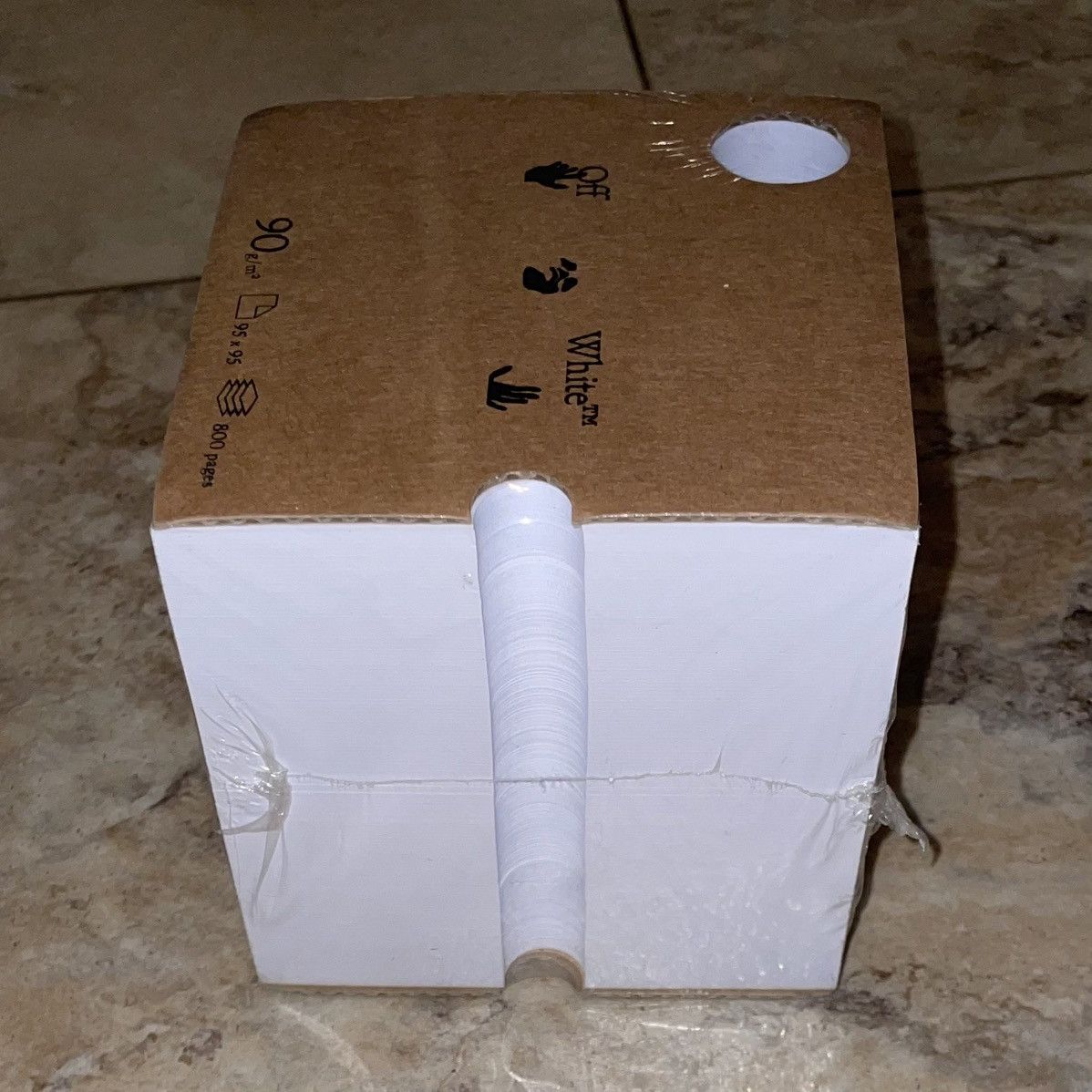 Off-White OFF-WHITE Meteor Note Cube Kraft Brown/White Size ONE SIZE - 3 Thumbnail