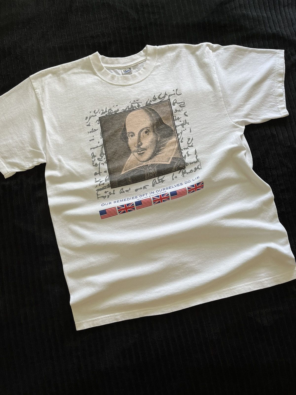 Anvil VINTAGE Y2K WILLIAM SHAKESPEARE ART T-SHIRT Size US L / EU 52-54 / 3 - 4 Thumbnail