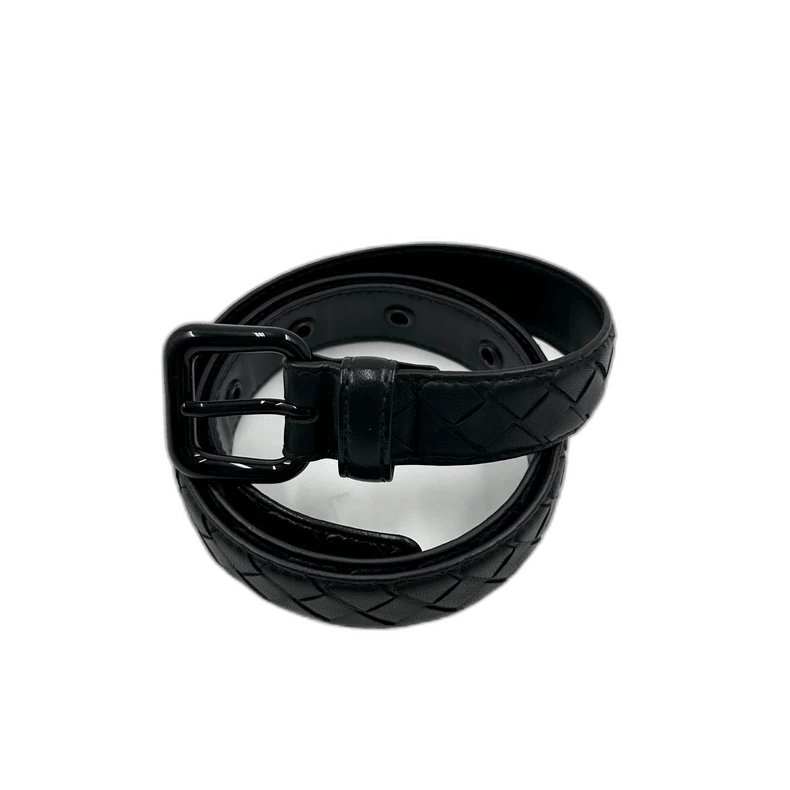 Bottega Veneta Bottega Veneta Black Woven Leather Belt Size ONE SIZE - 1 Thumbnail