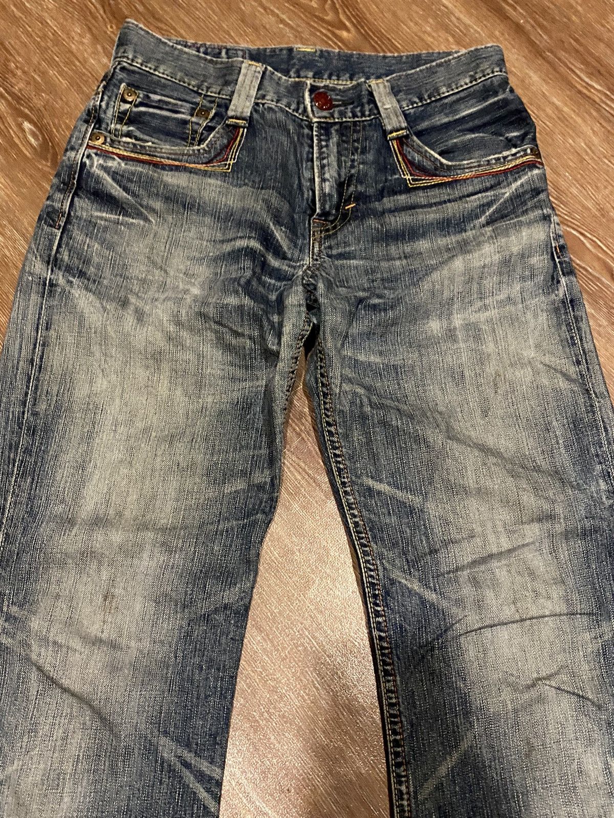 Edwin × Hysteric Glamour × Tornado Mart Flare jeans Edwin faded blue Size US 31 - 4 Thumbnail