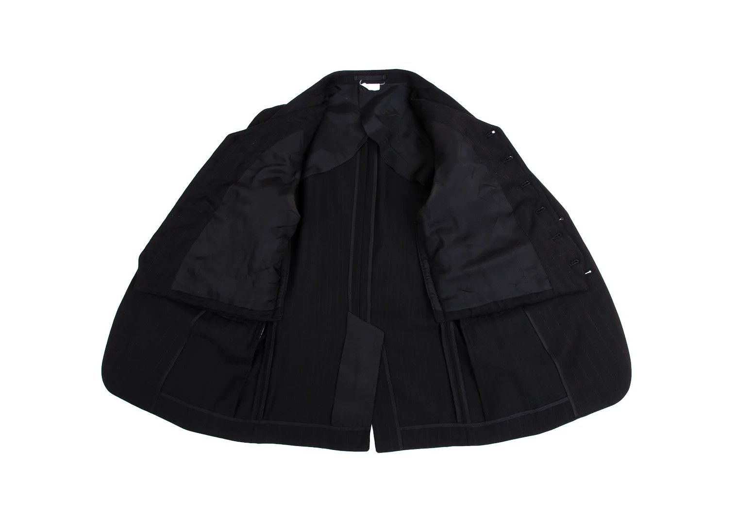 Comme des Garcons Homme Plus Layered Stripe Jacket in Black and Red, Size XS Size US XS / EU 42 / 0 - 16 Thumbnail
