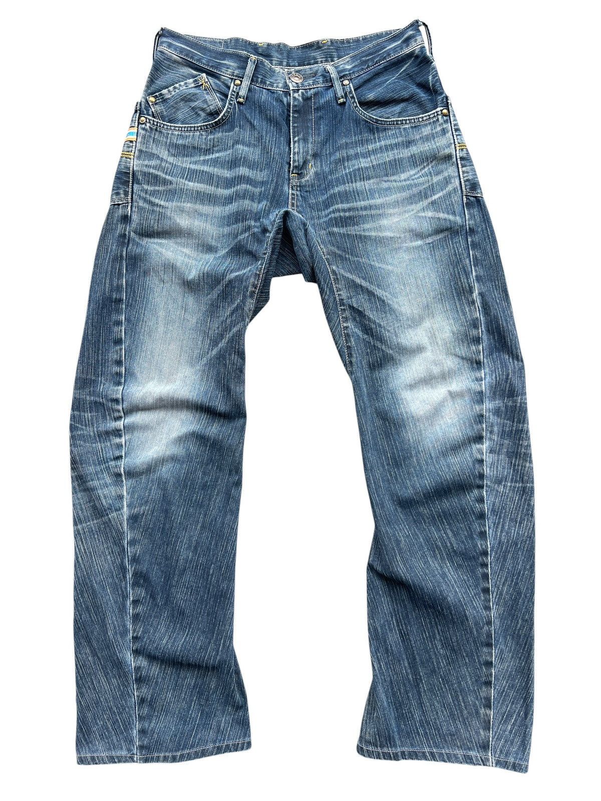 Edwin Vintage Edwin Function Buckle Back Baggy Denim Jeans 33x31 Size US 33 - 2 Thumbnail