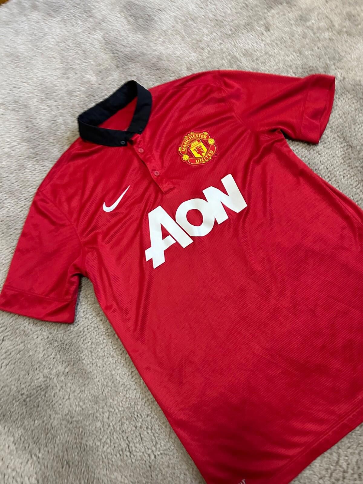 Nike ROONEY #10 MANCHESTER UNITED 2013/14 FOOTBALL SHIRT SOCCER Size US M / EU 48-50 / 2 - 3 Thumbnail