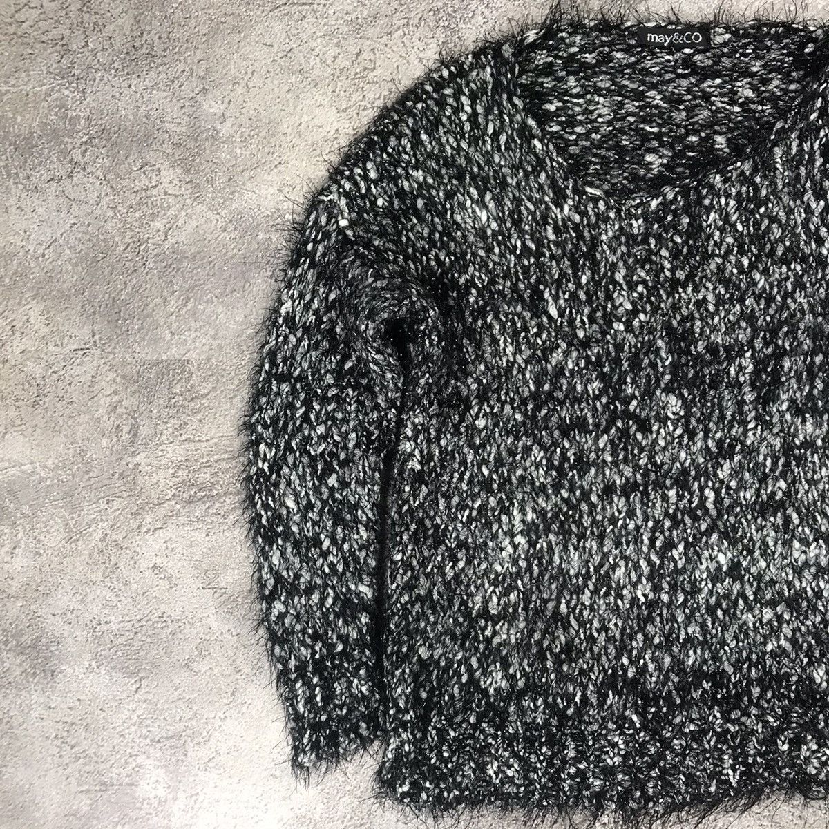 Vintage Vintage Y2K ABSTRACT MOHAIR SWEATER Knitted Flower 90s Size M / US 6-8 / IT 42-44 - 3 Thumbnail