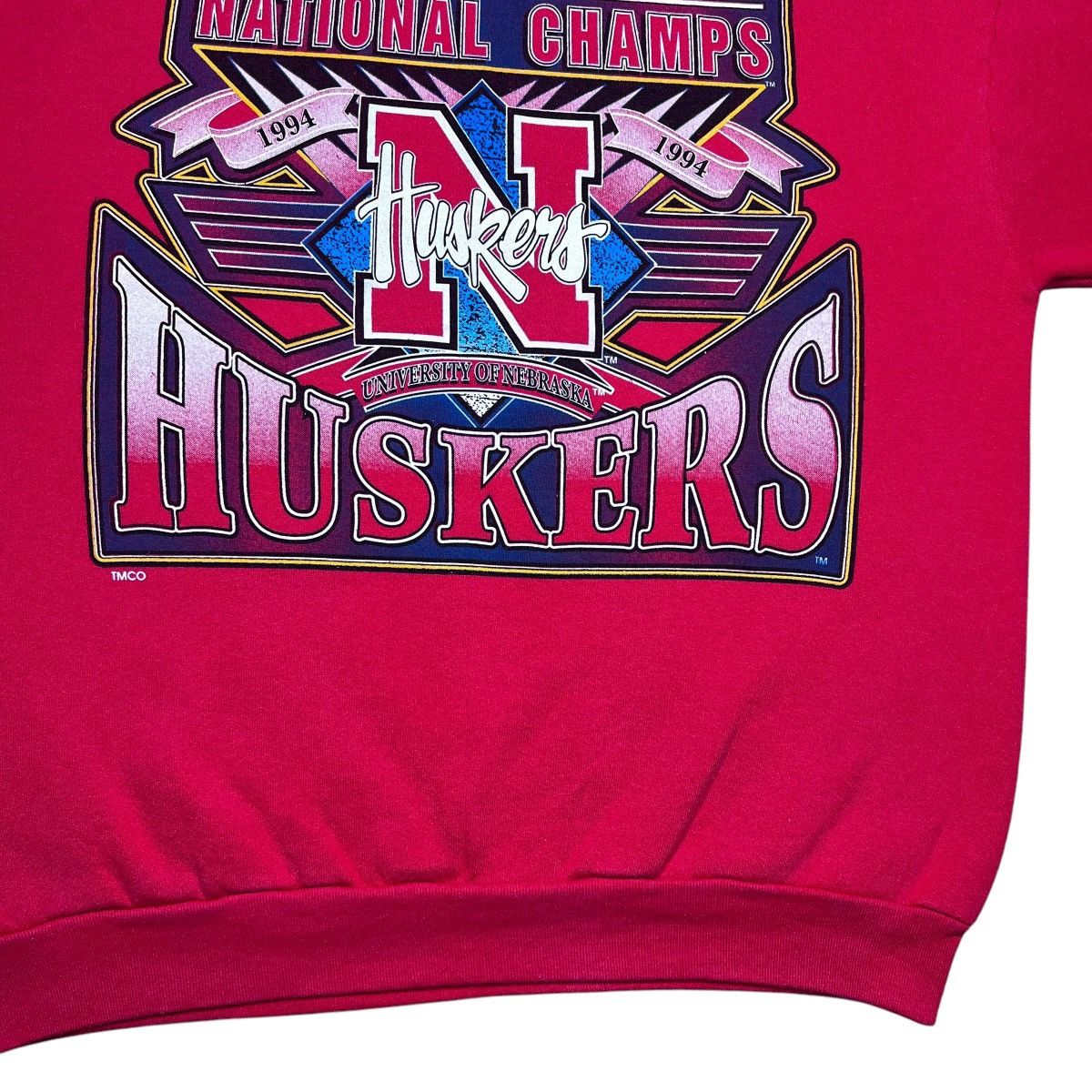 NCAA × Vintage Vtg 1994 NCAA Nebraska Huskers National Champions Sweatshirt Size US XL / EU 56 / 4 - 7 Thumbnail