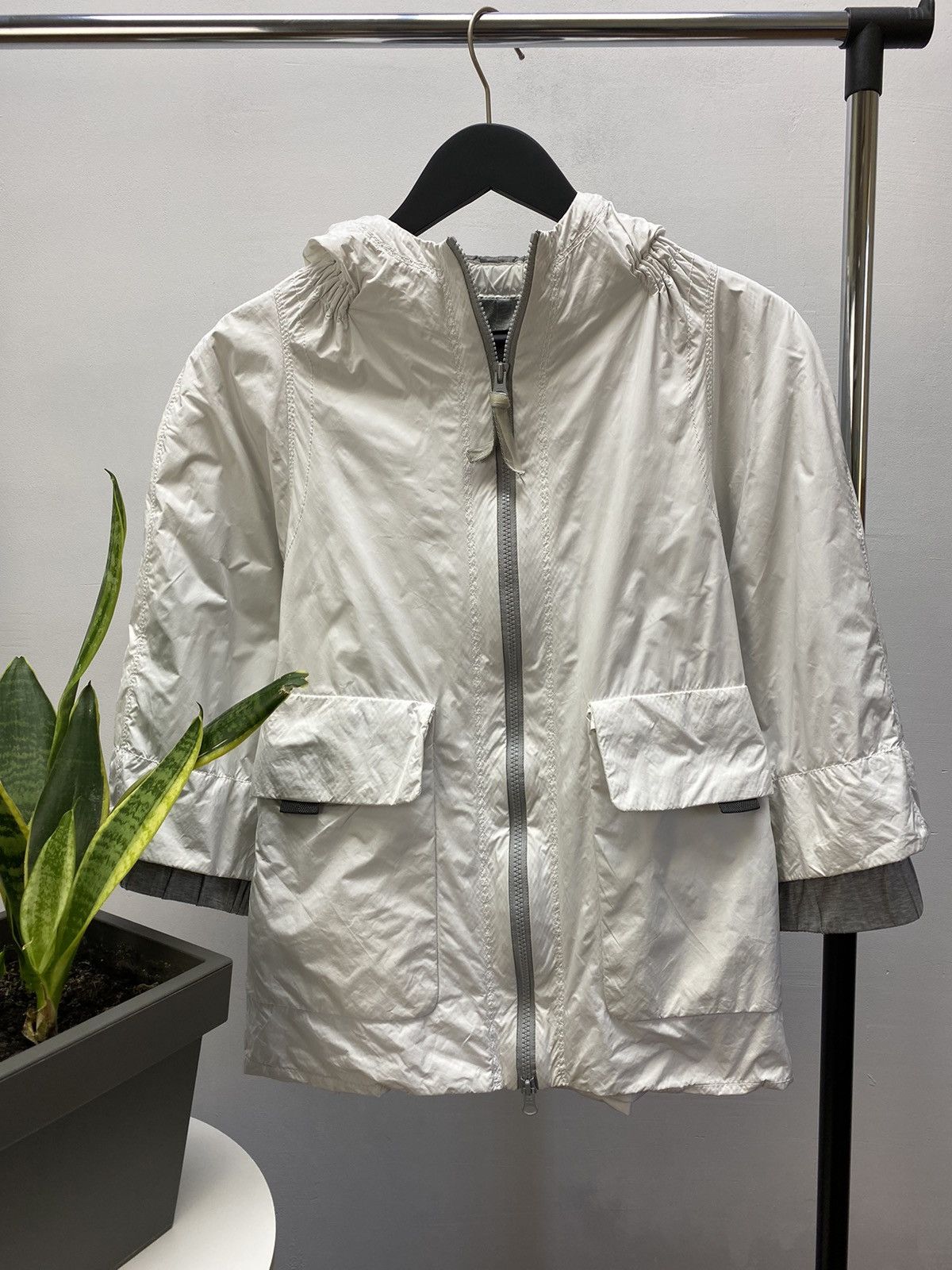 CP COMPANY Women Jacket Size 42 Poncho Style Rare White 42