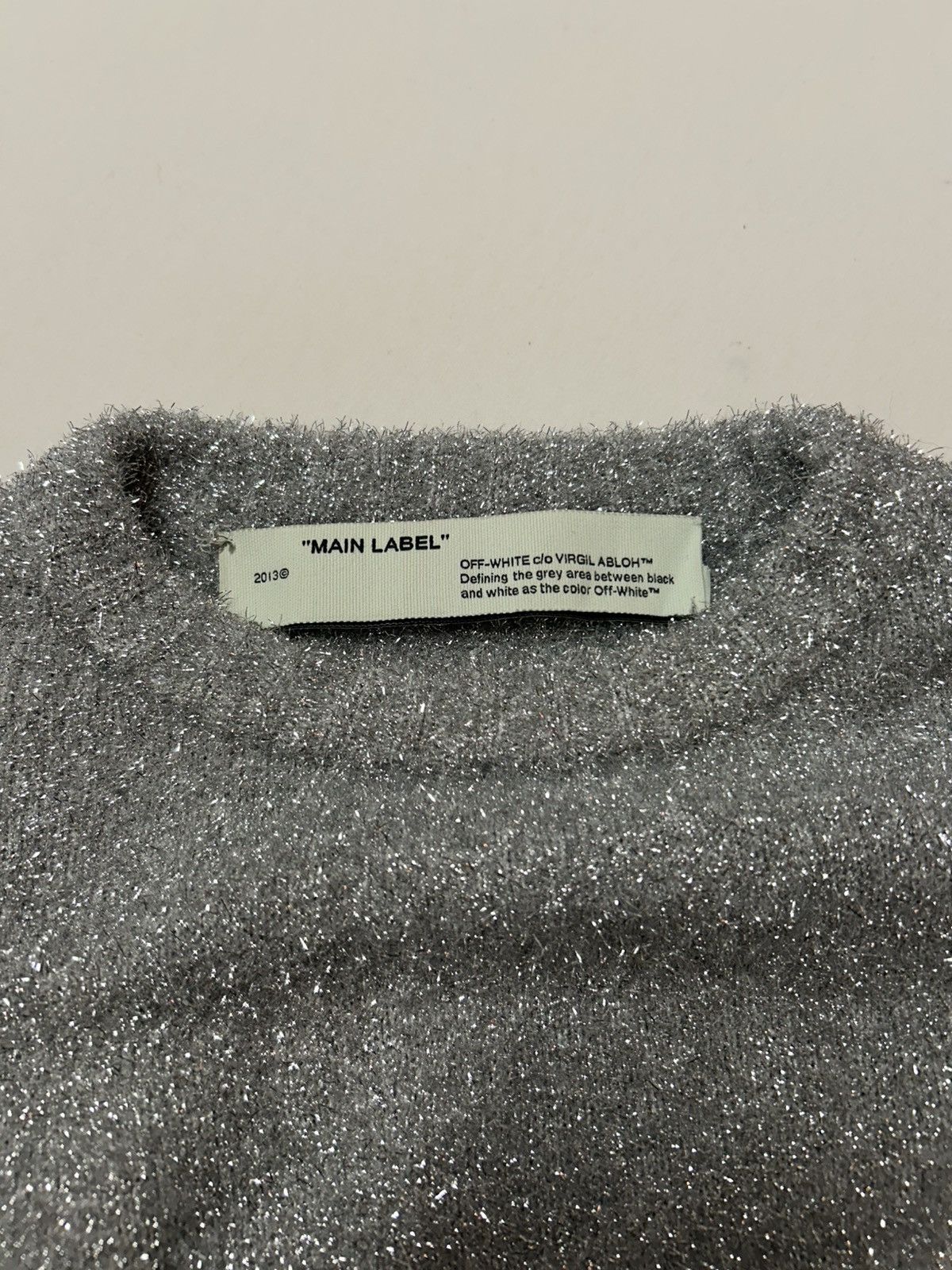 Off-White FW2019 Lurex Logo Knit Sweater Size US S / EU 44-46 / 1 - 5 Thumbnail