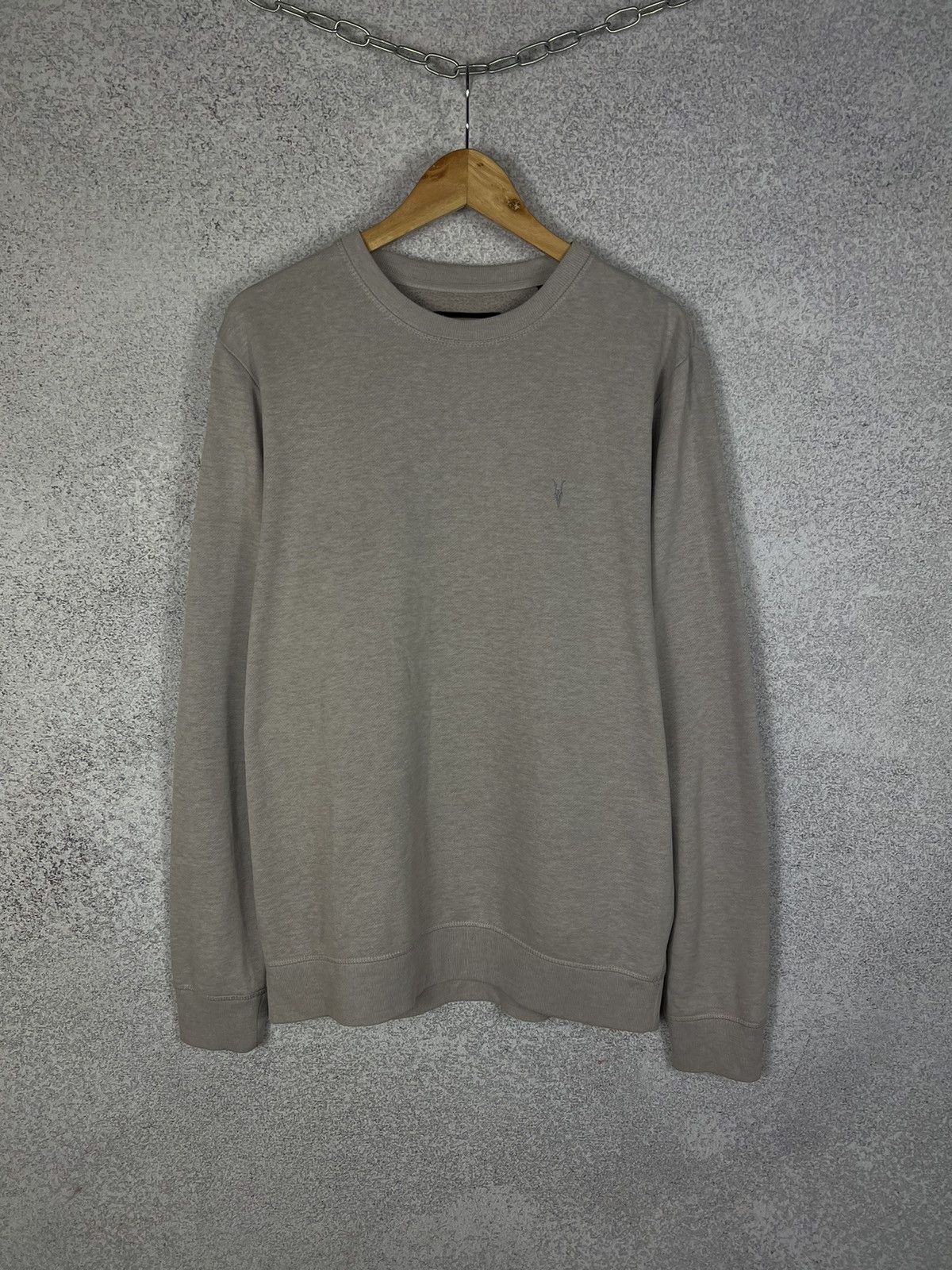 Vintage Allsaints Basic Beige Sweatshirt Crewneck