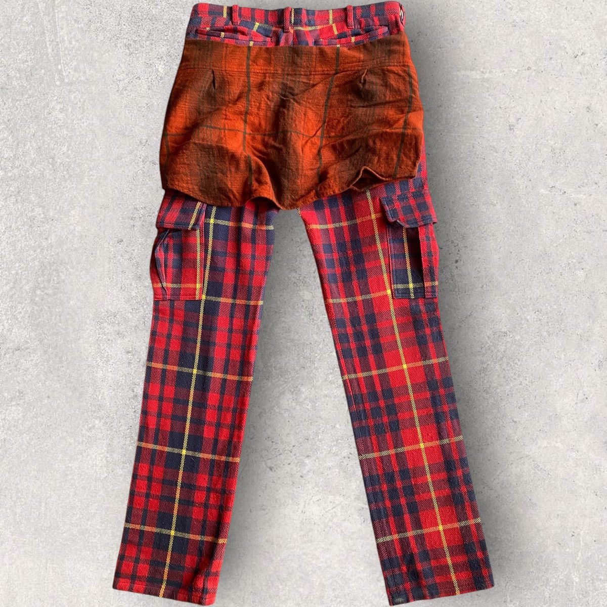 Undercover AW03 Paper Doll Hybrid Red Tartan Shirt Trousers Size US 32 / EU 48 - 4 Thumbnail