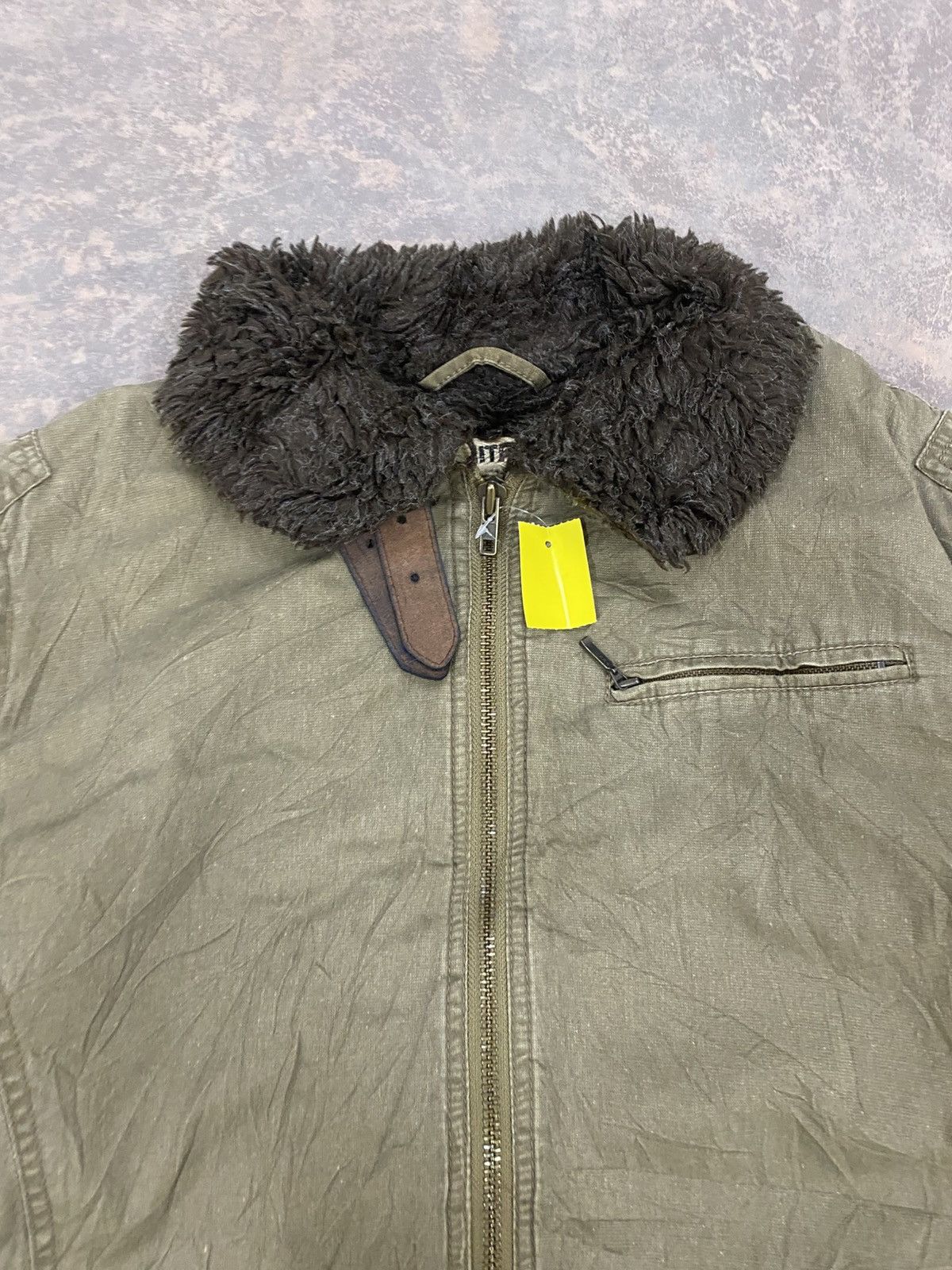 Vintage SMITH’S DETROIT FLEECE LEATHER STRAP JACKET ZIPPER WINTER Size US M / EU 48-50 / 2 - 7 Thumbnail
