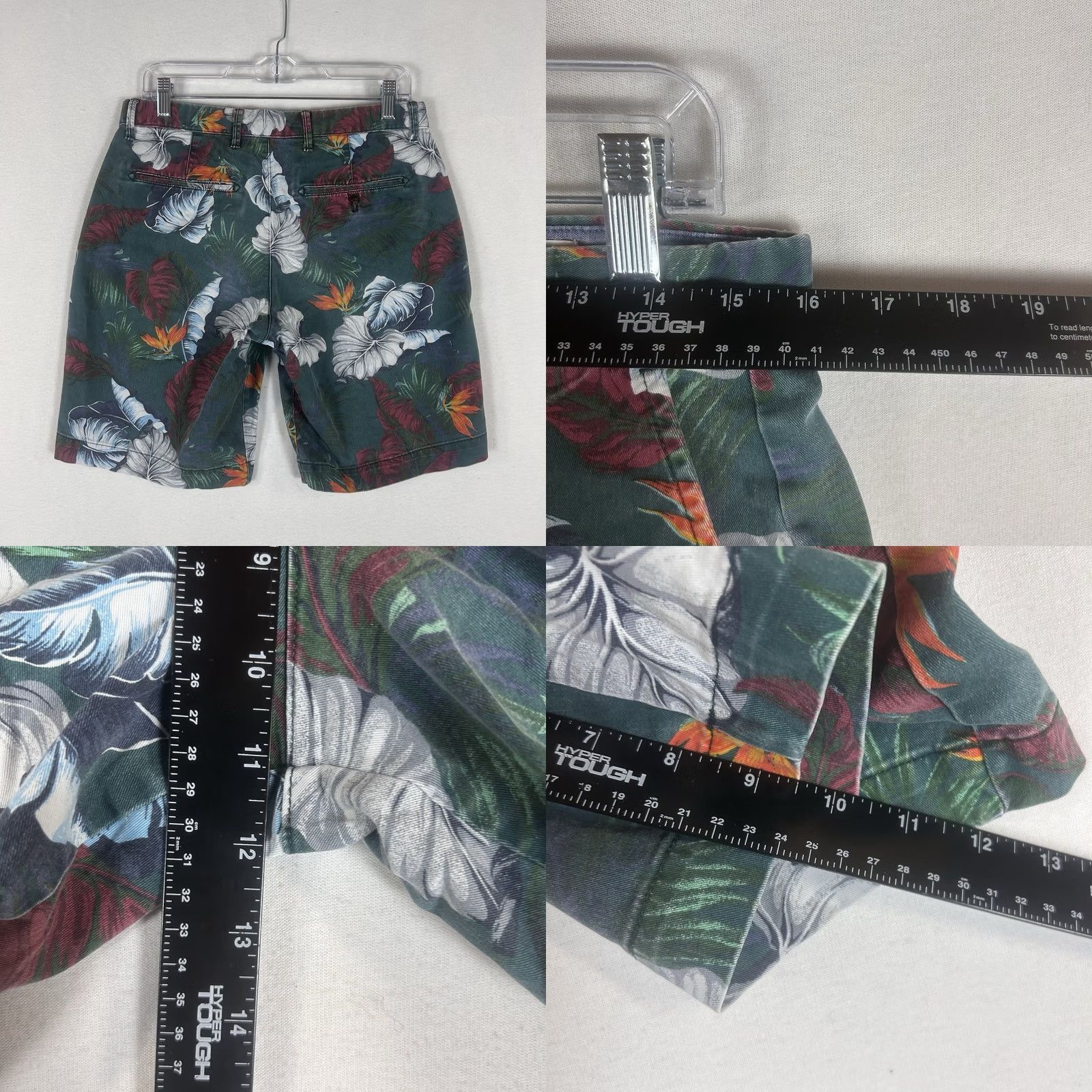 Gap Gap Green Tropic All Over Print 10" Inseam Shorts Mens 30 Vintage Fit Chino Casual Pocket Floral Pattern Size US 30 / EU 46 - 8 Thumbnail