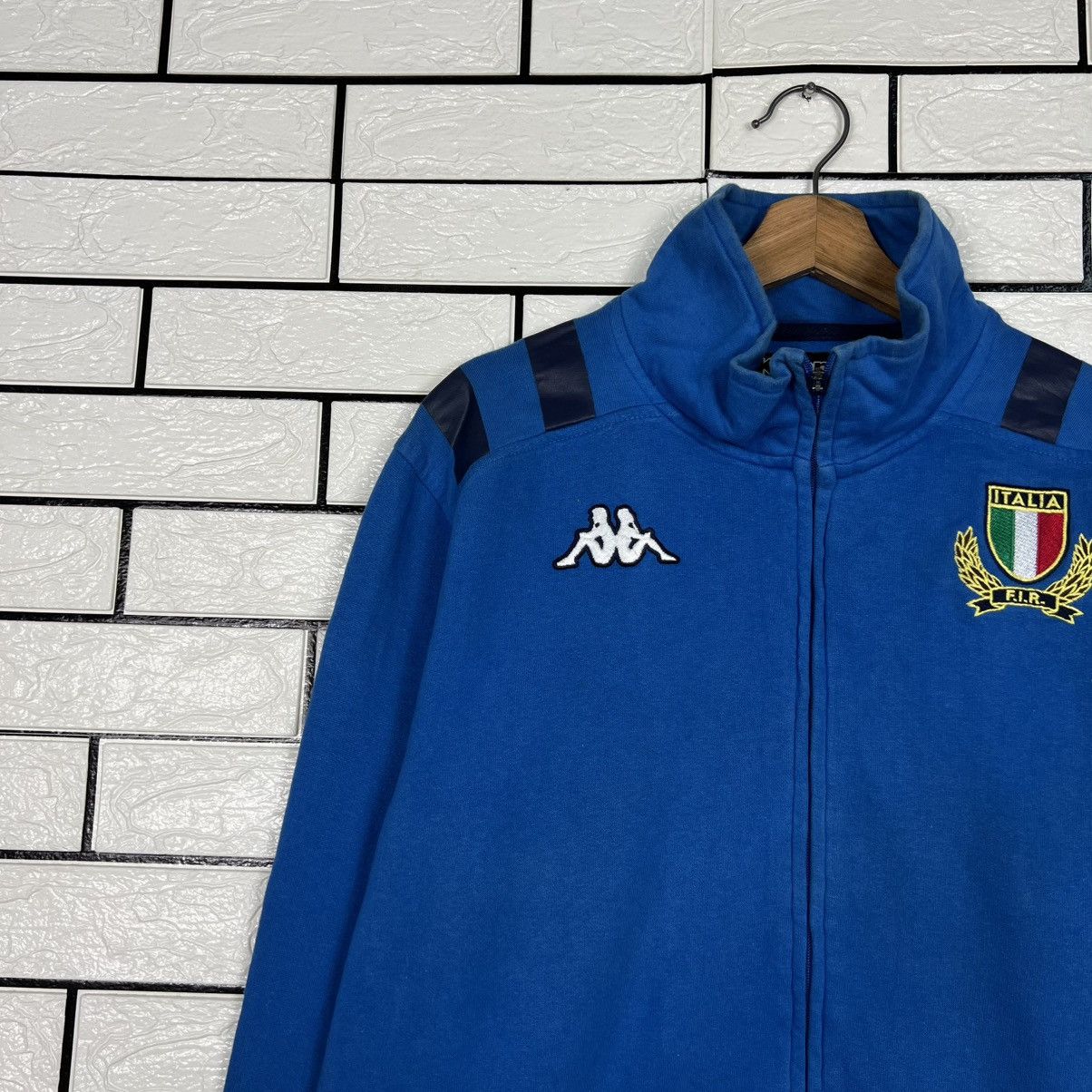 Kappa KAPPA ITALIA Big Logo Trutleneck Sweater Jacket #4030-C183 Size US L / EU 52-54 / 3 - 3 Thumbnail