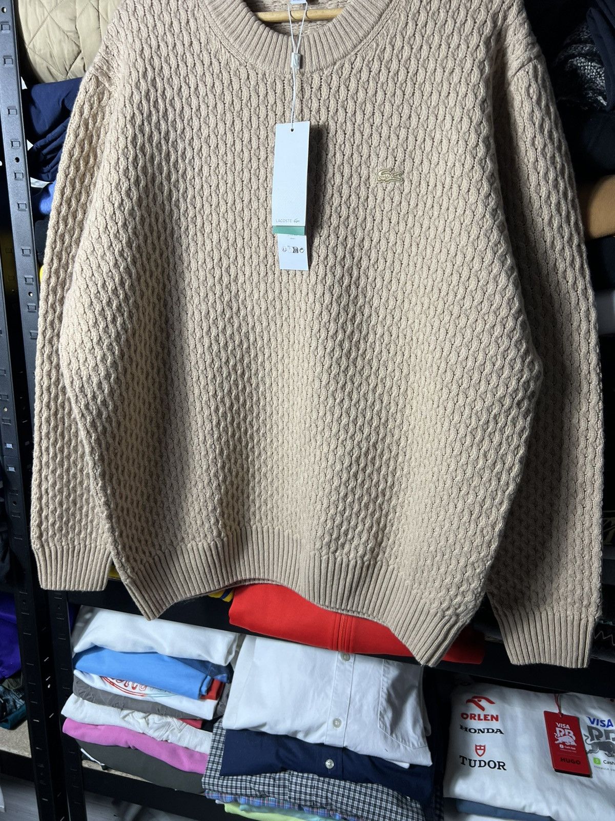 Lacoste 🔥 Lacoste Cable Knit Wool Sweater — FR 7 / XXL Size US XXL / EU 58 / 5 - 7 Thumbnail