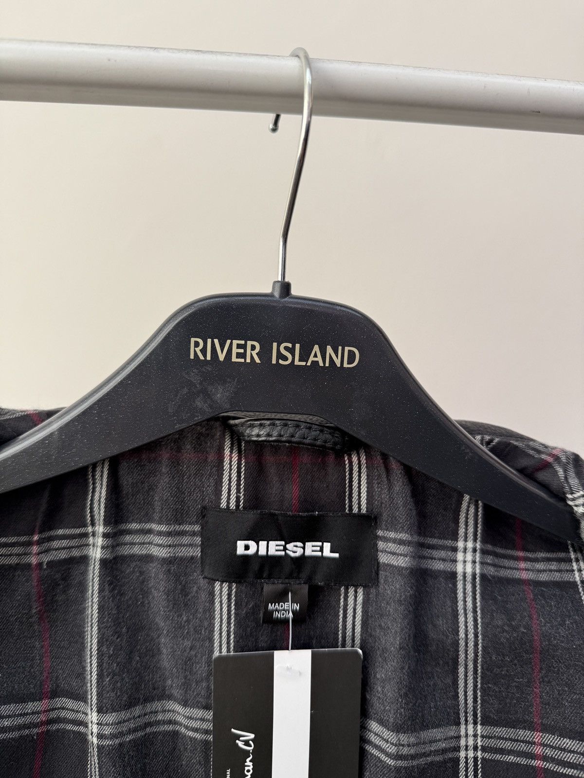 Diesel Vintage Diesel Black Jacket Leather Sleeves Zip Up Size US L / EU 52-54 / 3 - 7 Thumbnail