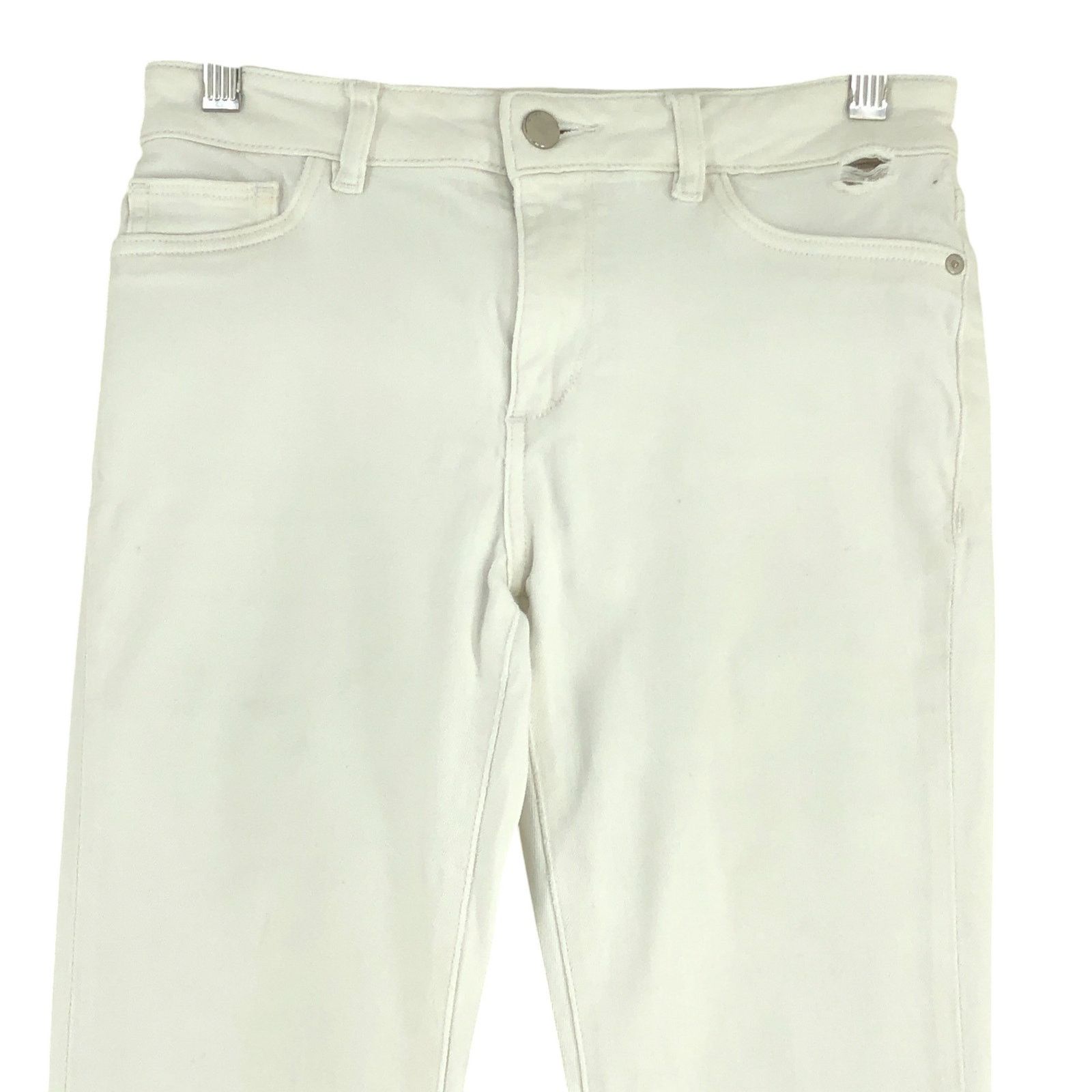 DL1961 DL1961 Size 27 Jeans Bridget Cropped Boot Midrise White Size 28" / US 6 / IT 42 - 2 Thumbnail