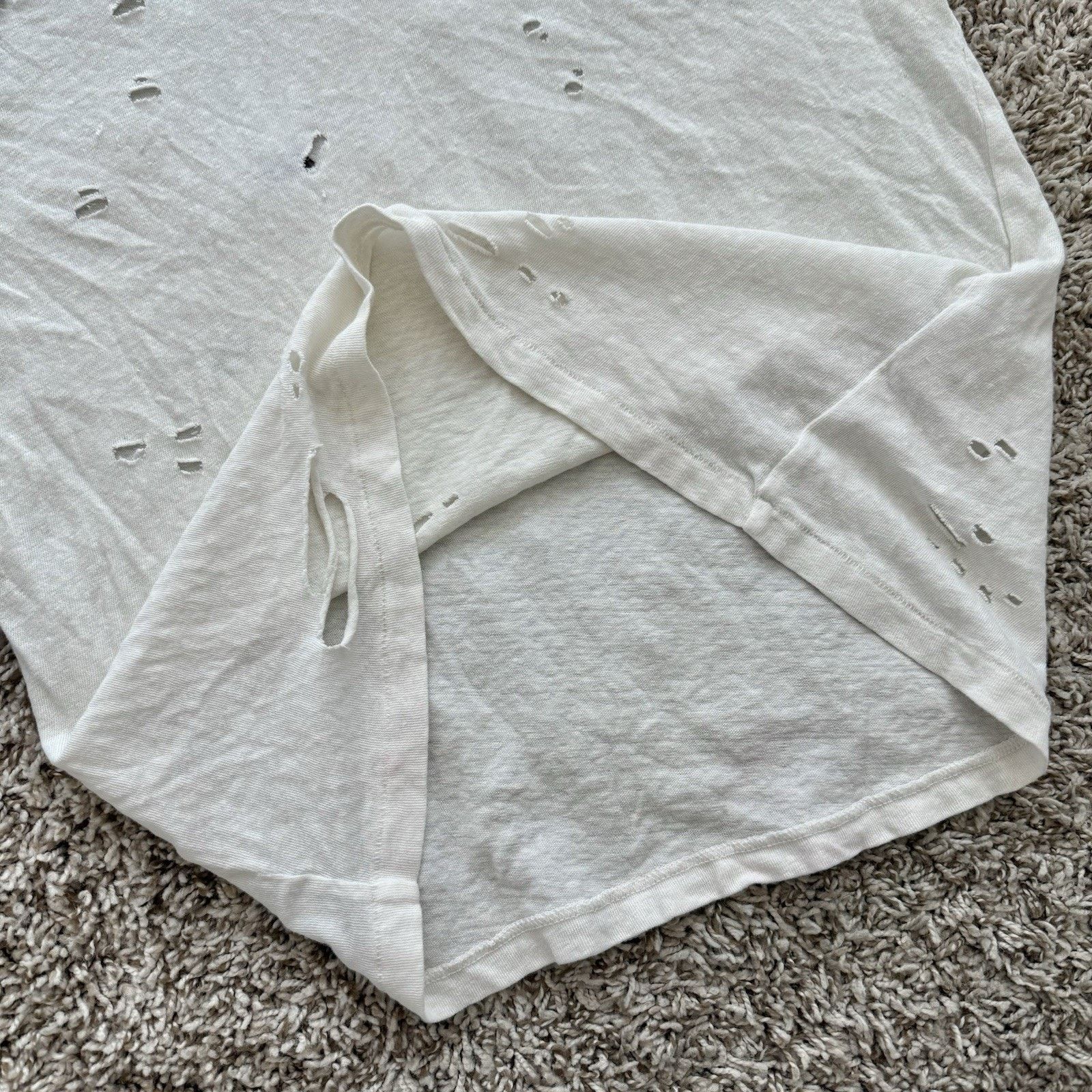 R13 $295 R13 Destroyed Boy T-Shirt Off White EcruJapanese Fabric Size US S / EU 44-46 / 1 - 10 Thumbnail