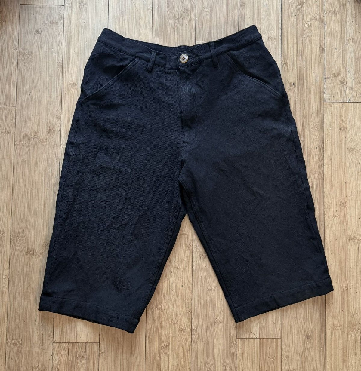 Comme des Garcons Homme Plus S/S 2009 Runway Boiled Polyester Shorts Size US 30 / EU 46 - 1 Thumbnail