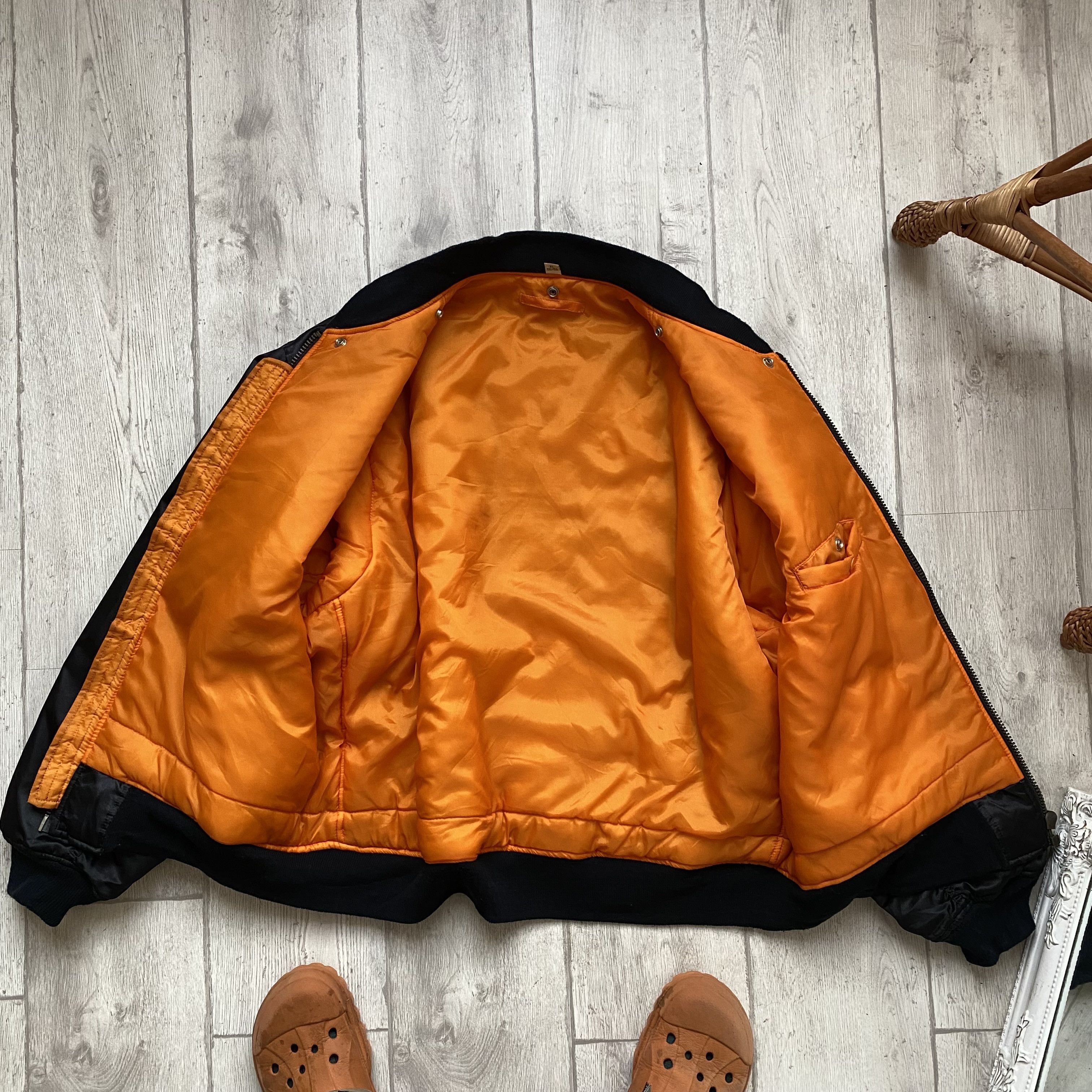 Japanese Brand Vintage 90s MA 1 Intermediate Bomber boxy Jacket USA Size US XL / EU 56 / 4 - 9 Thumbnail