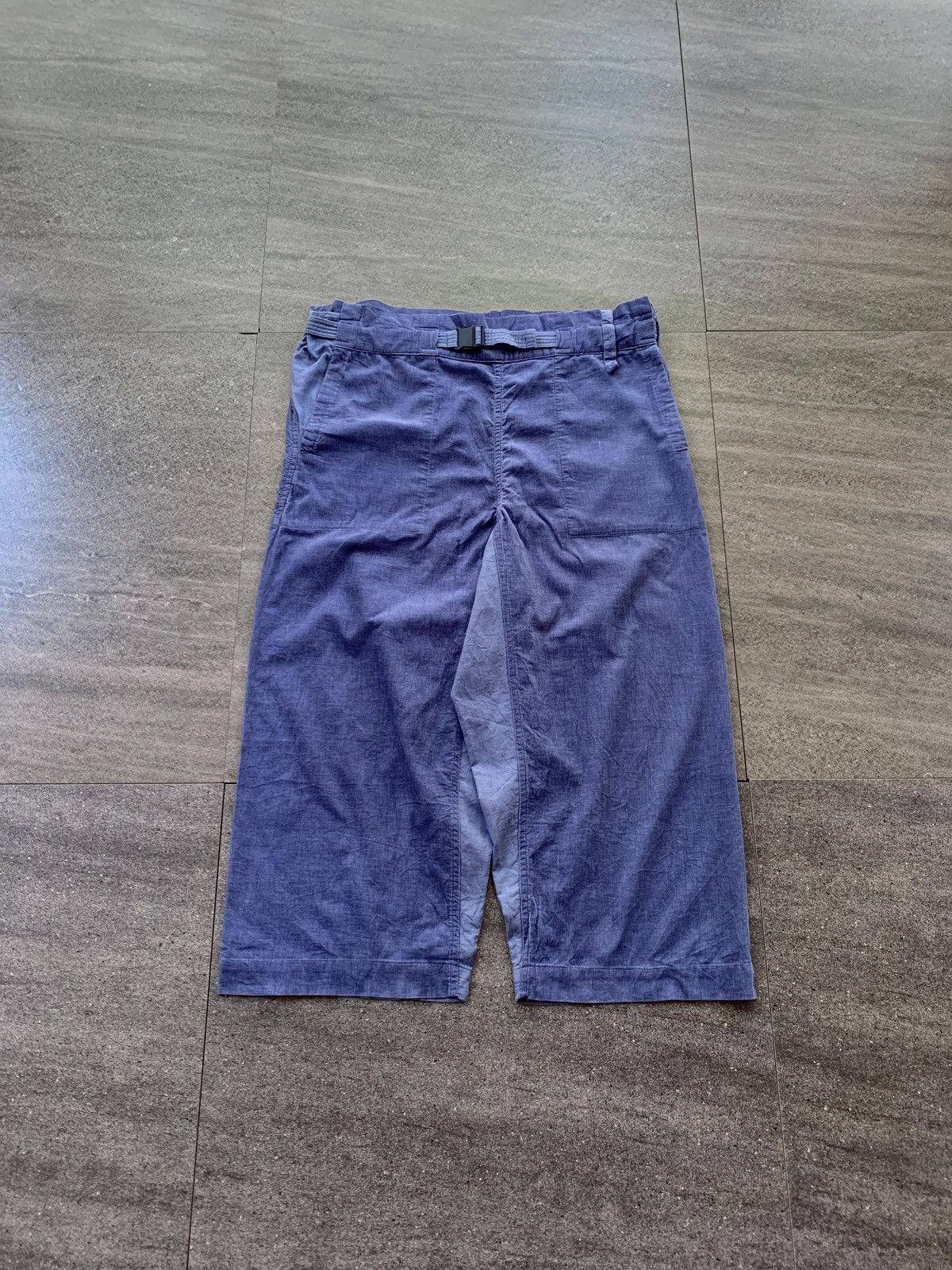 Issey Miyake FREE TAX! Two Tone Corduroy Wideleg Cropped Pants Size US 32 / EU 48 - 1 Thumbnail