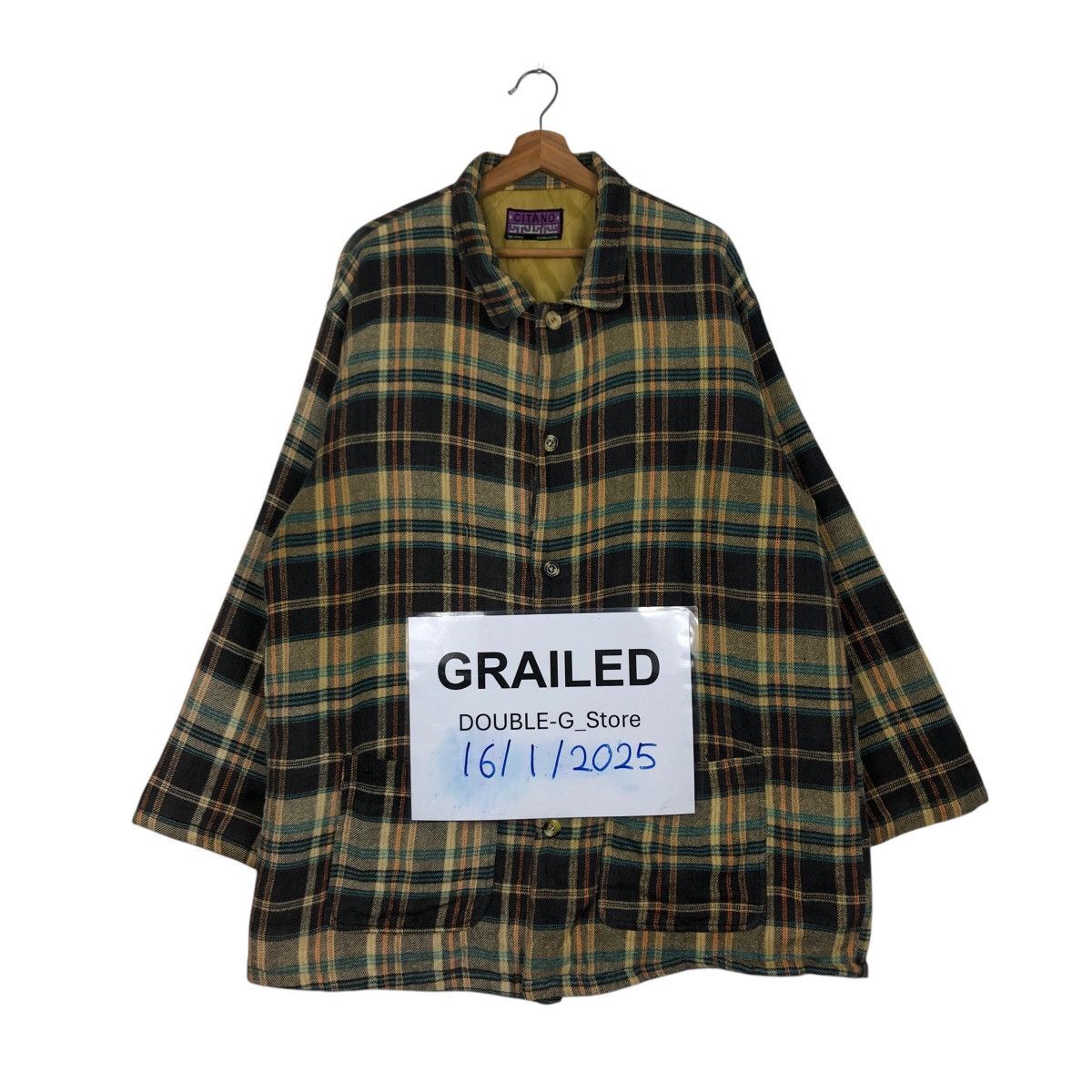 Japanese Brand × Vintage 📌Vintage Flannel Shirt Jacket Citano Tartan Issey Miyake Size US L / EU 52-54 / 3 - 1 Thumbnail