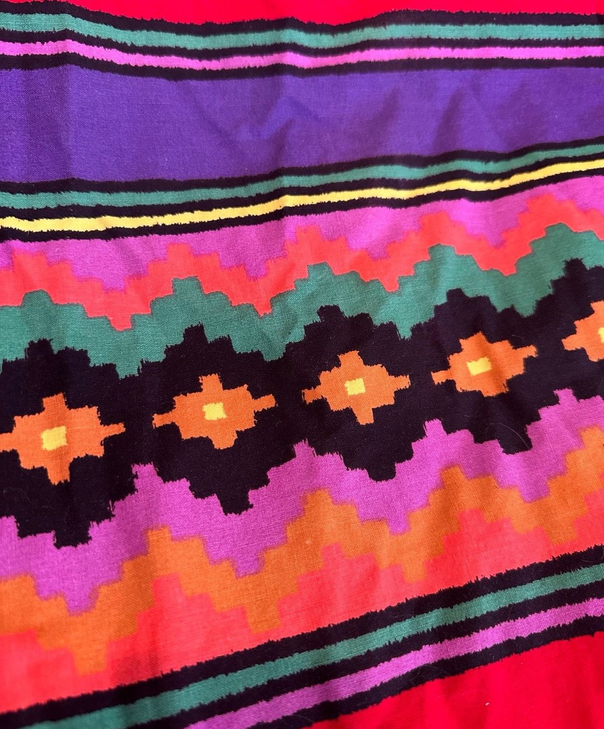 Vintage × Wrangler 1990s WRANGLER Aztec brush popper button up Size US XL / EU 56 / 4 - 4 Thumbnail