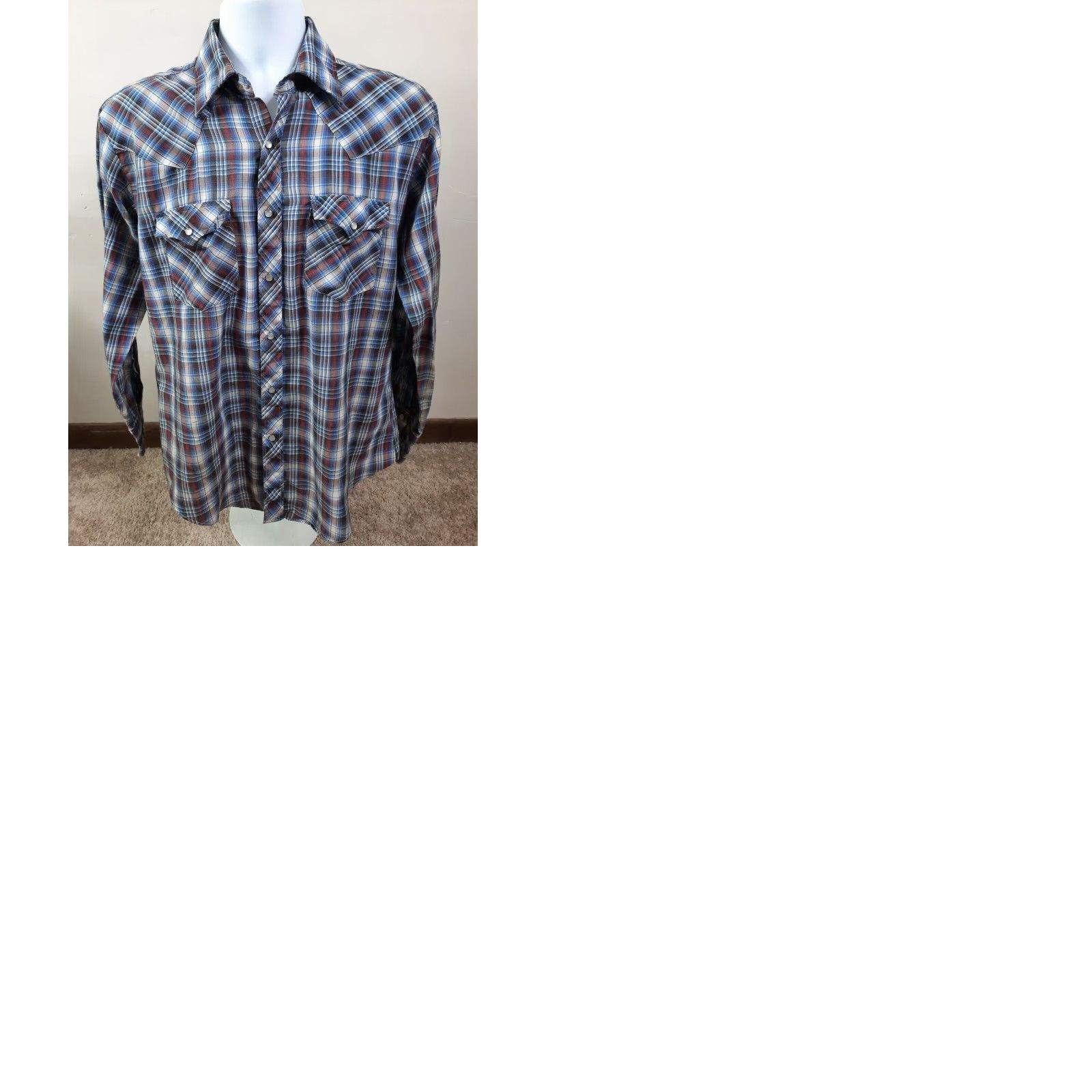 Vintage VINTAGE King of the Road Western Shirt Mens M Plaid Pearl Snap Rockabilly 80s Casual Size US M / EU 48-50 / 2 - 9 Thumbnail