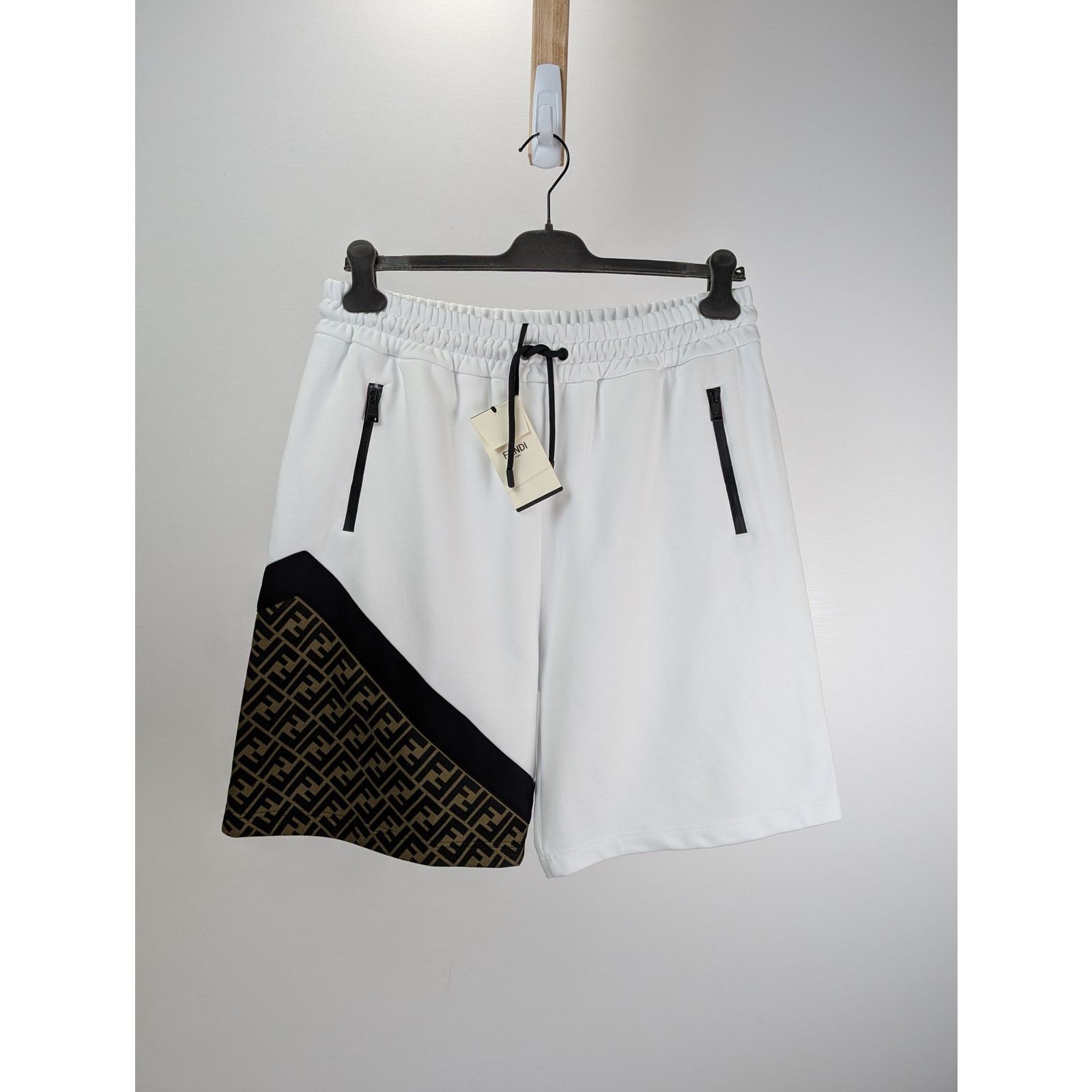 Fendi o1rshd1 Monogram Shorts in White/Brown/Monogram Size US 36 / EU 52 - 2 Thumbnail