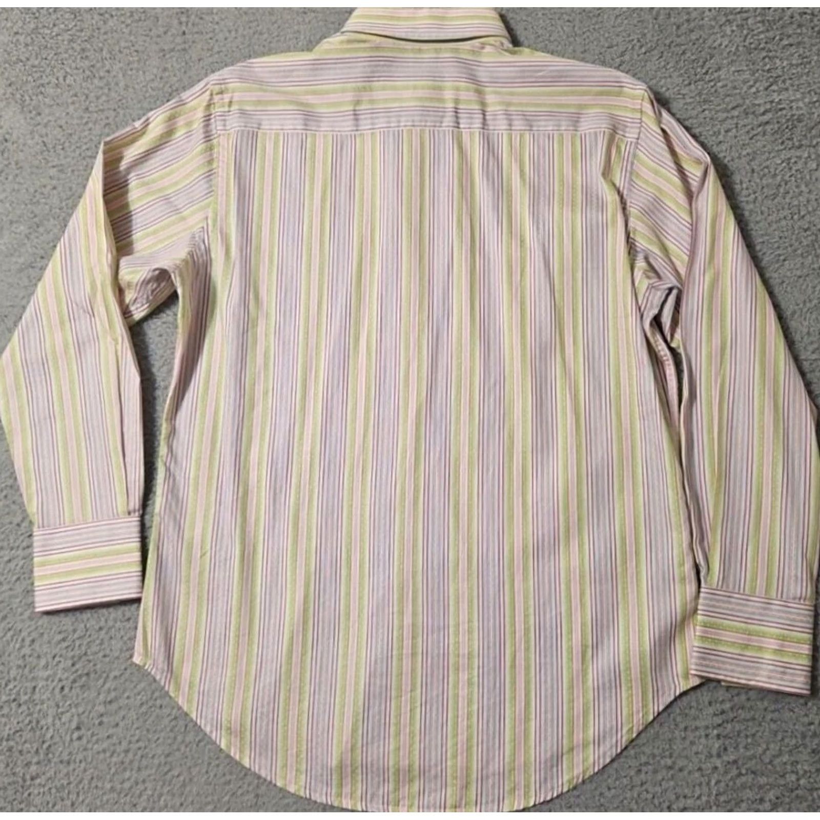 Robert Graham Robert Graham Shirt Men's Medium Multicolor Striped Long Sleeve Button Up Pink Size US M / EU 48-50 / 2 - 3 Thumbnail