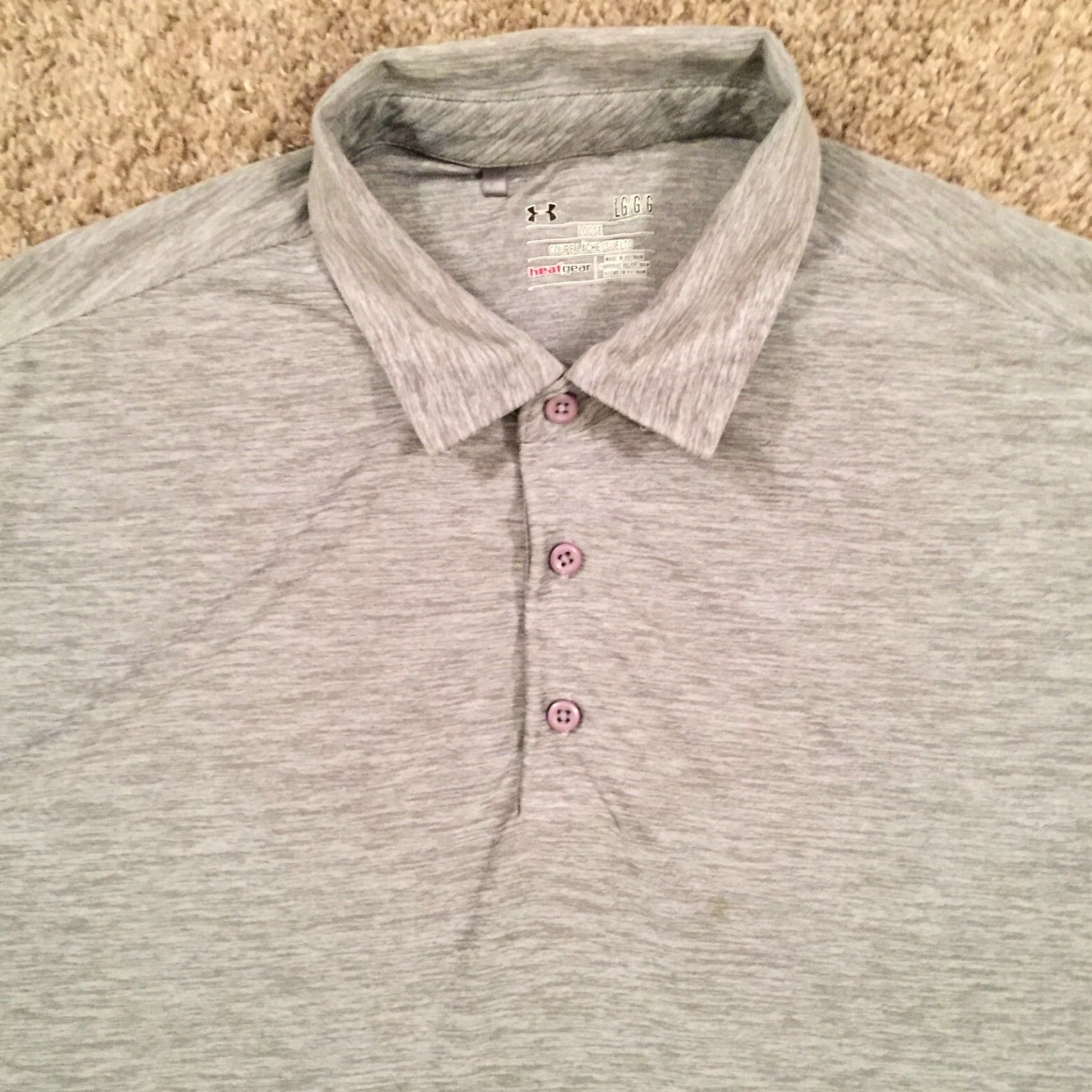 Under Armour Under Armour Polo Shirt Mens L Gray Short Sleeve Size US L / EU 52-54 / 3 - 3 Thumbnail
