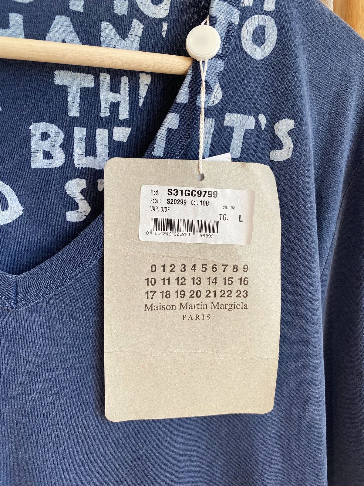 Maison Margiela MAISON MARTIN MARGIELA AIDS garment dyed v- neck t-shirt Size US L / EU 52-54 / 3 - 8 Thumbnail