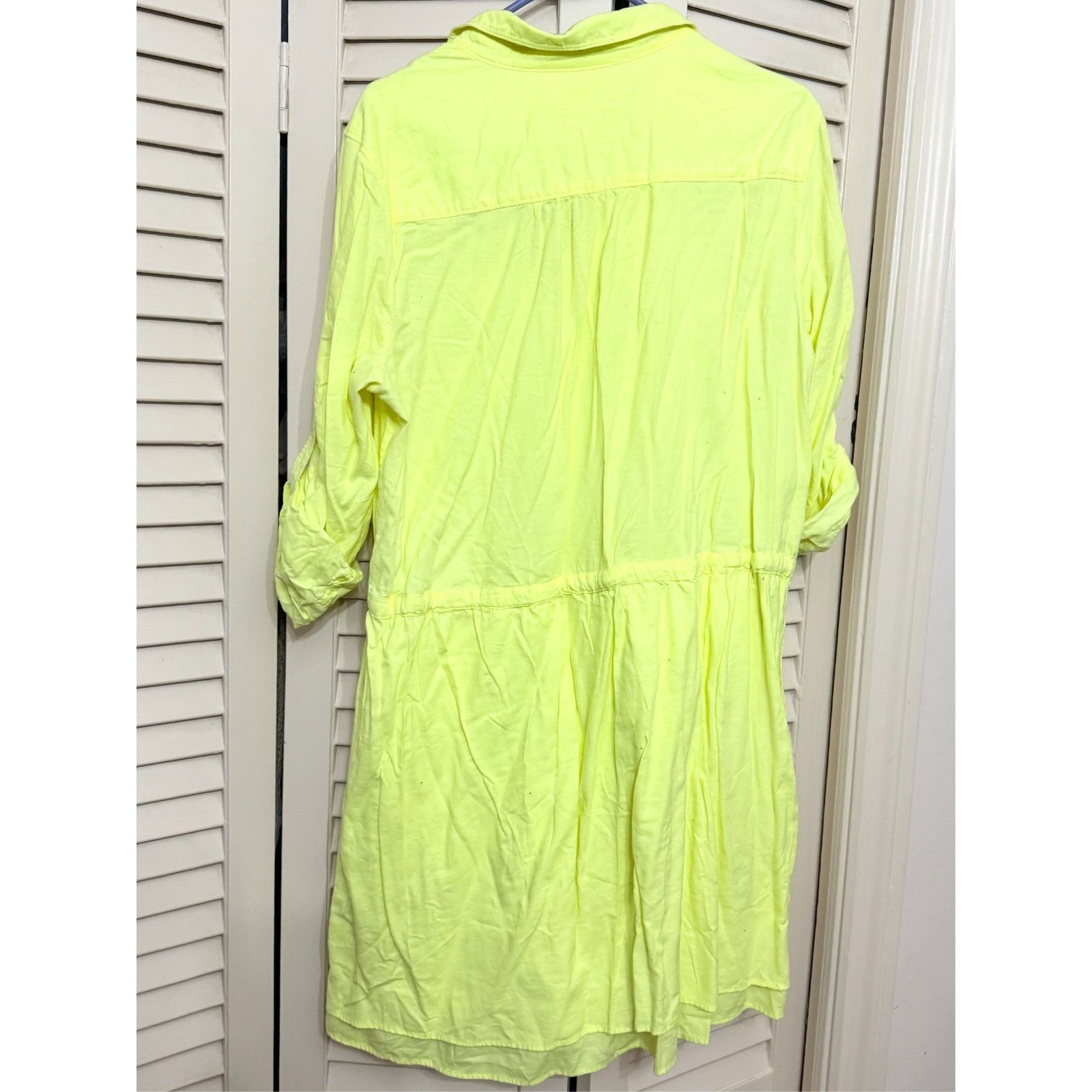 Gap Gap neon yellow tunic drawstring shirt dress size XL Size XL / US 12-14 / IT 48-50 - 5 Thumbnail