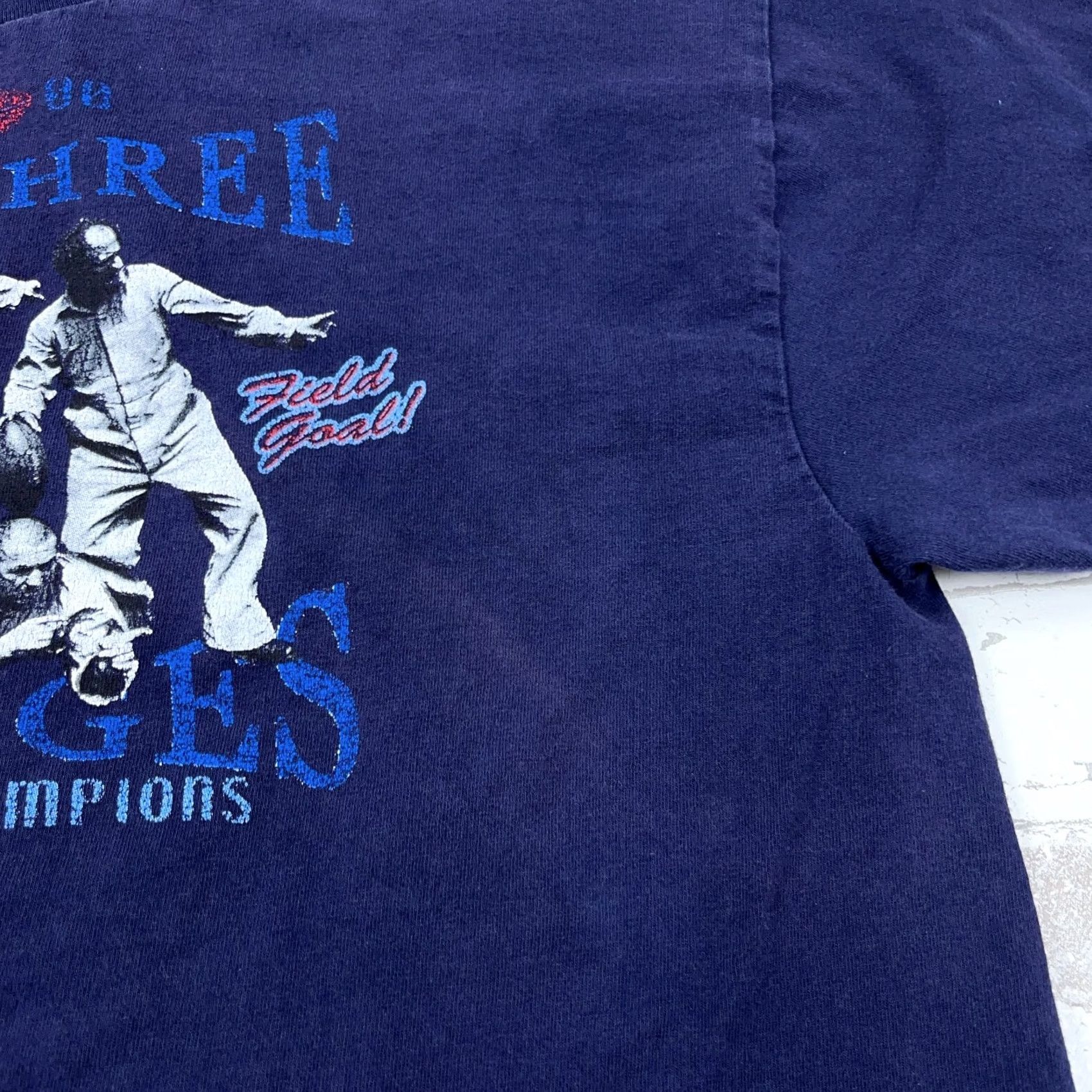 Delta VINTAGE Three Stooges Shirt Men XL Blue Long Sleeve Tee Baseball 90s Y2K Adult Size US XL / EU 56 / 4 - 7 Thumbnail
