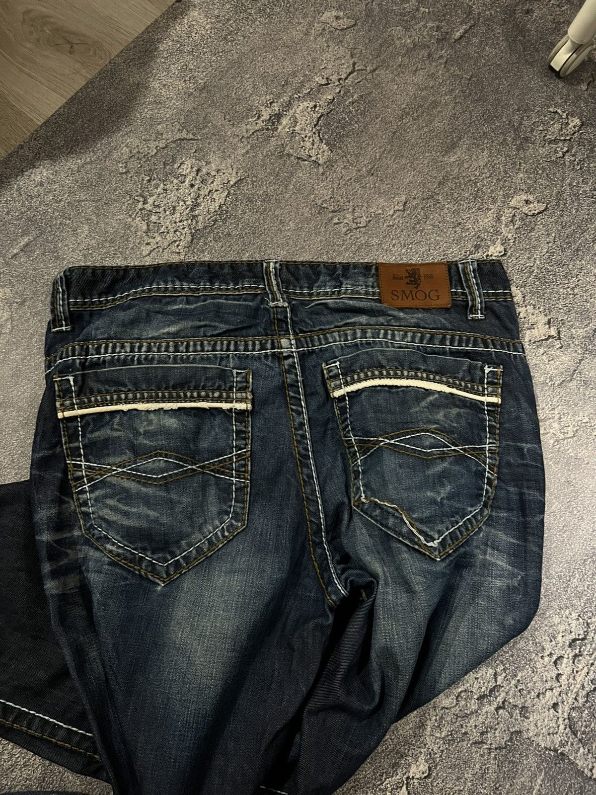 Japanese Brand Faded Shredded Destroyed Slim - Avan Number Nine Style Size US 36 / EU 52 - 6 Thumbnail