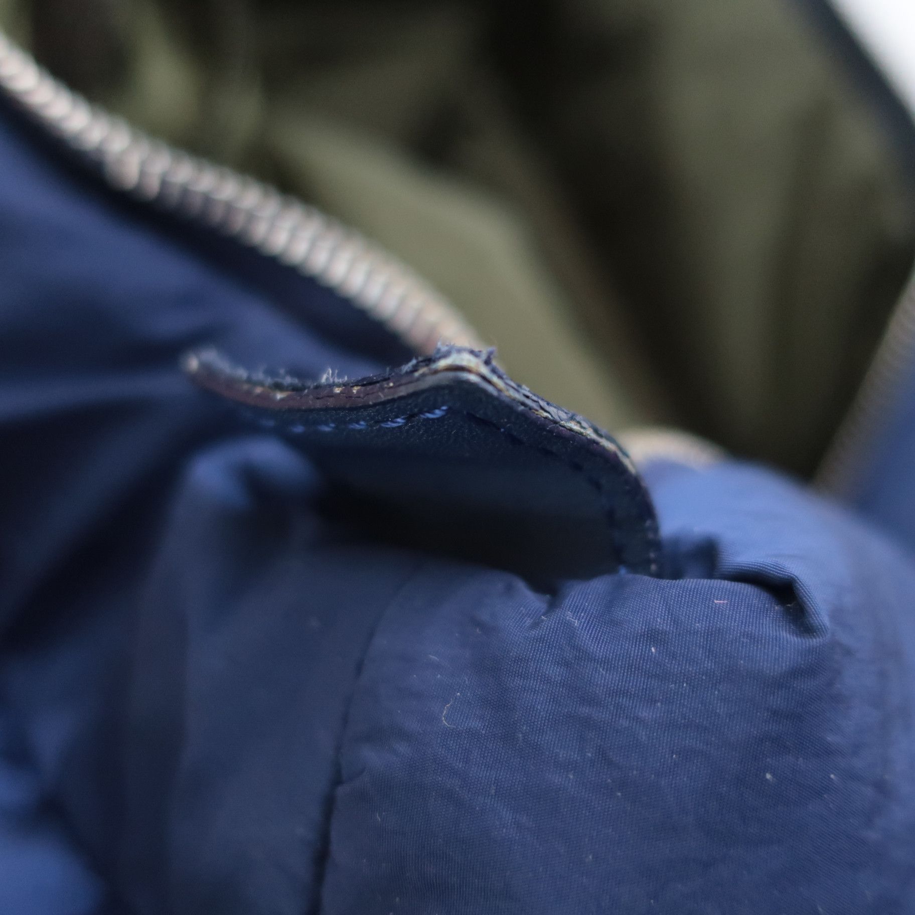 Chanel Blue Khaki Nylon Reversible Cocoon Tote