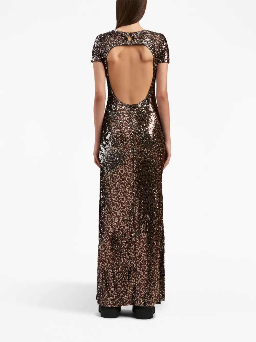 Palm Angels o1y1125 Maxi Dress in Brown Size M / US 6-8 / IT 42-44 - 4 Thumbnail