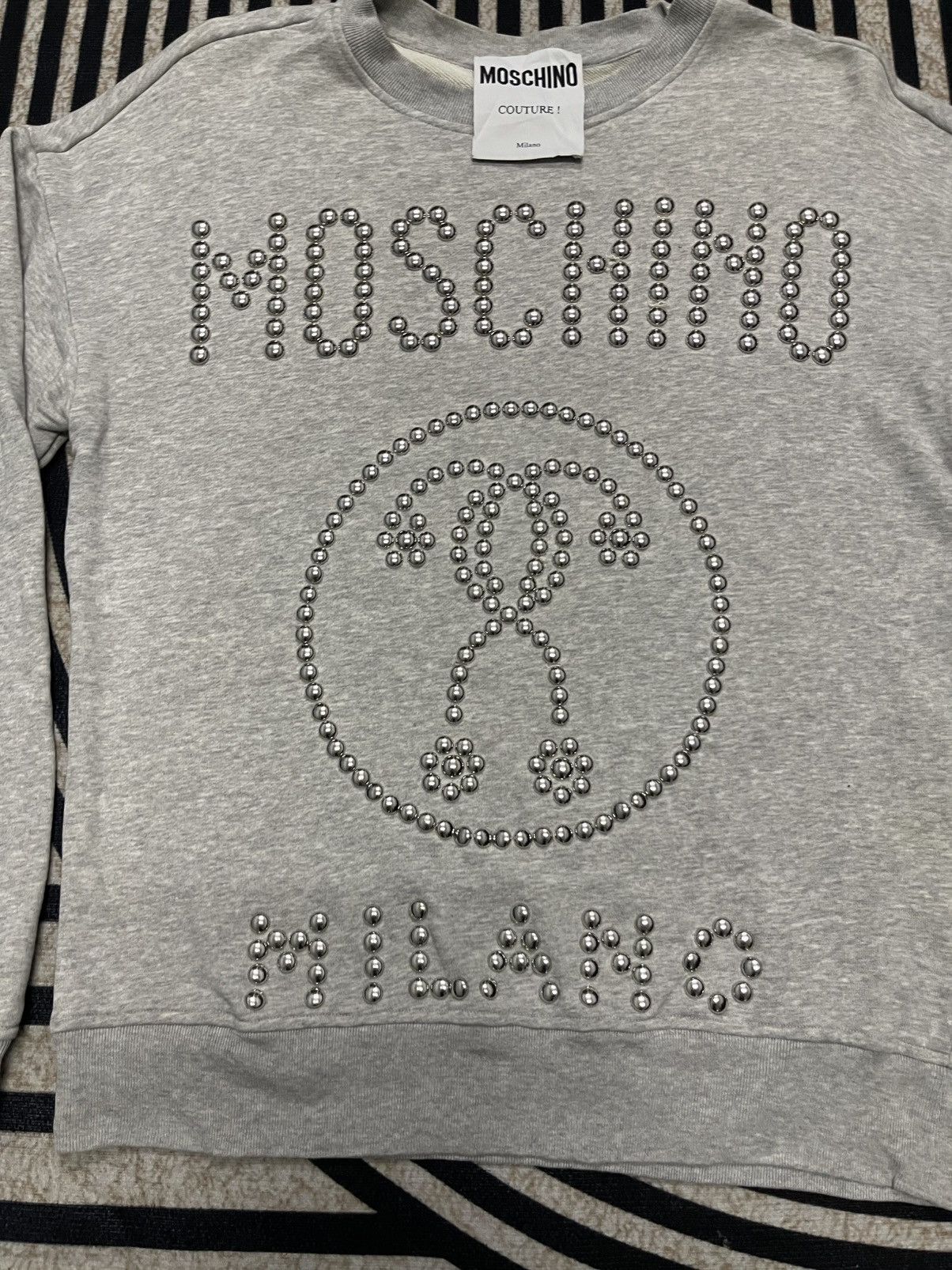 Moschino MOSCHINO WOMEN DOUBLE QUESTION MARK STUDDED CREWNECK RARE Size M / US 6-8 / IT 42-44 - 5 Thumbnail