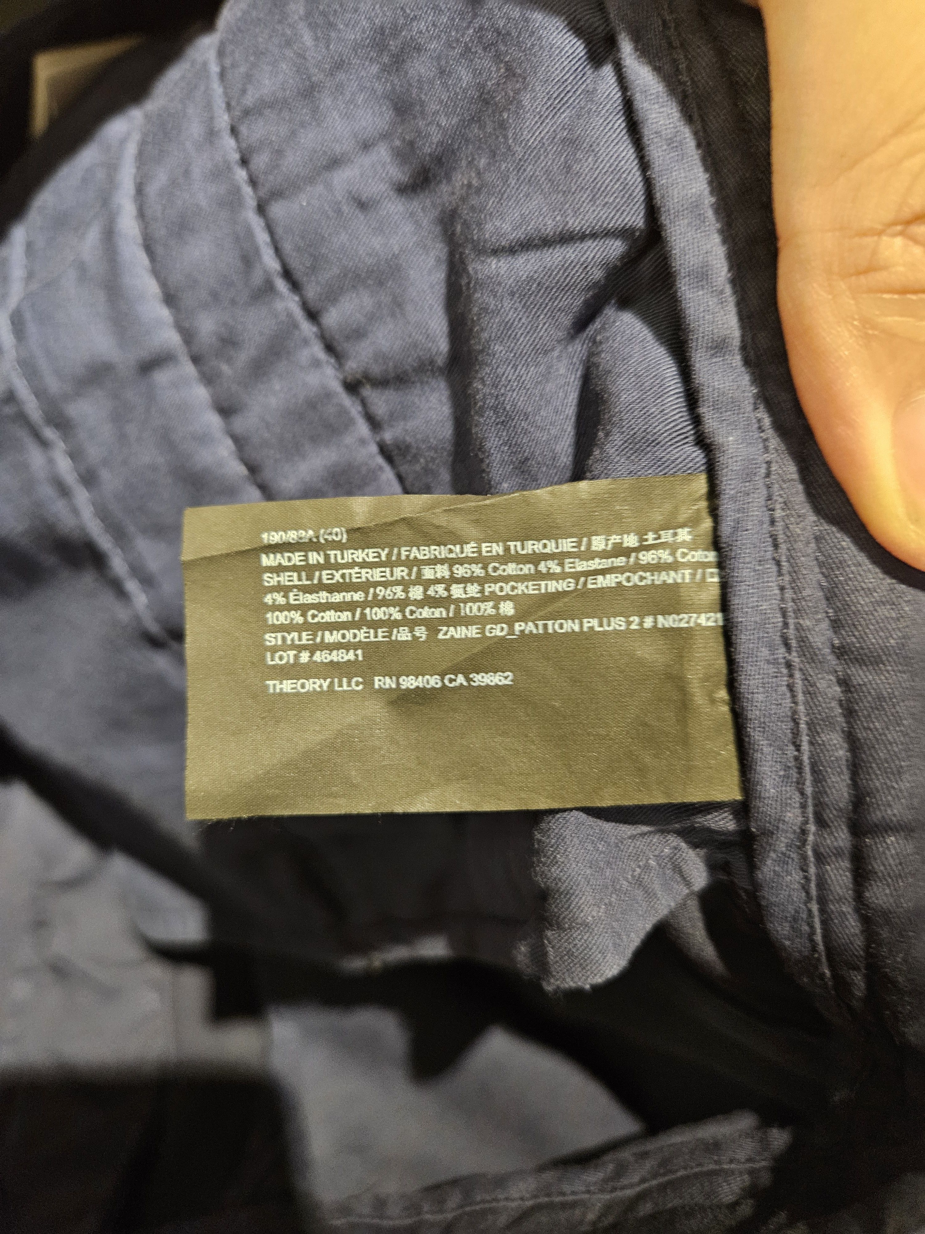 Theory (Final Sale) Theory Navy Zaine Pants Size 40 Size US 40 / EU 56 - 8 Thumbnail