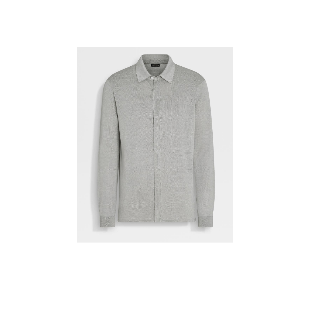 Ermenegildo Zegna o1s1rm0225 RUDF2 Shirt in Grey Size US M / EU 48-50 / 2 - 1 Preview
