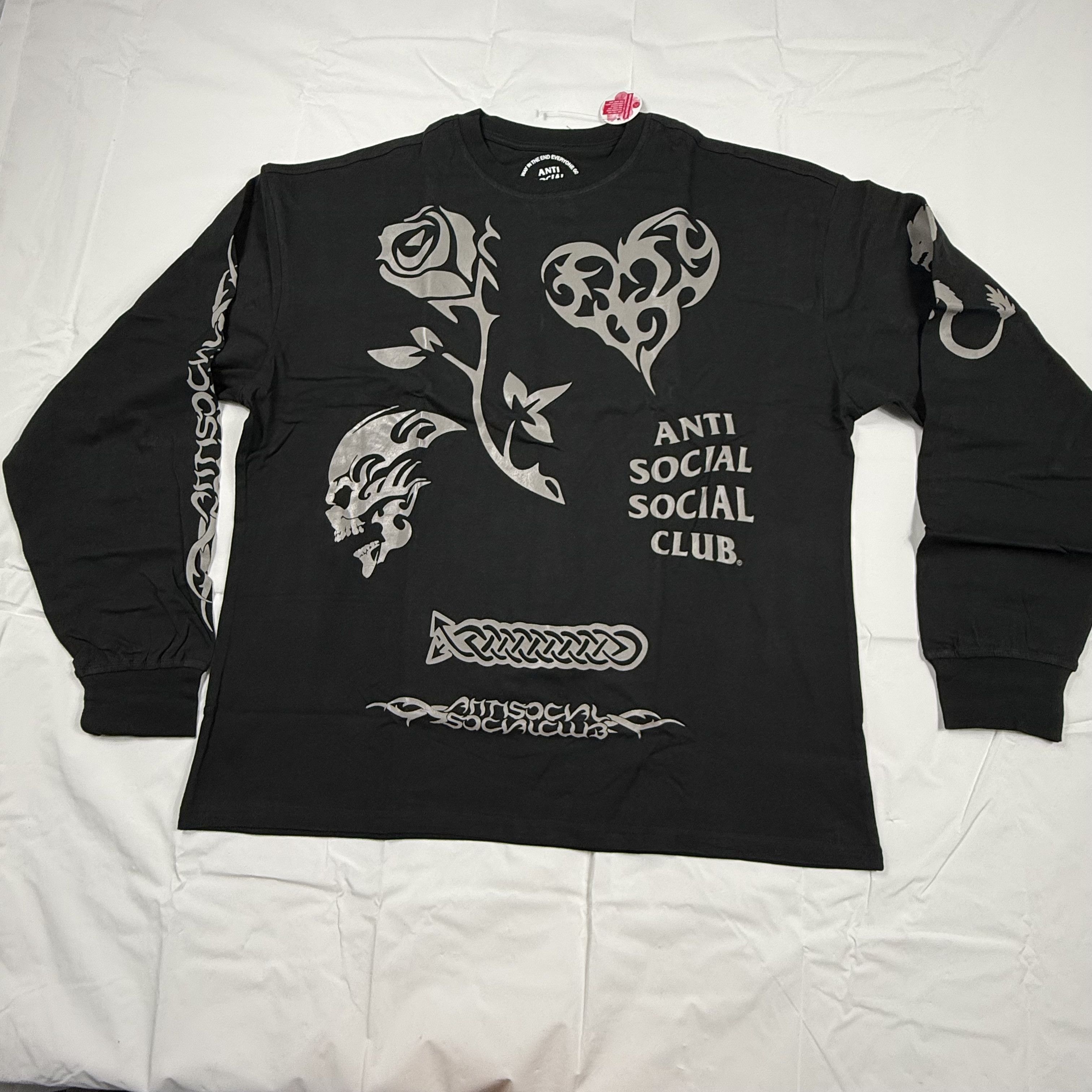 Anti Social Social Club Anti Social Social Club Black Tribal Graphic Long Sleeve Size US XL / EU 56 / 4 - 3 Thumbnail