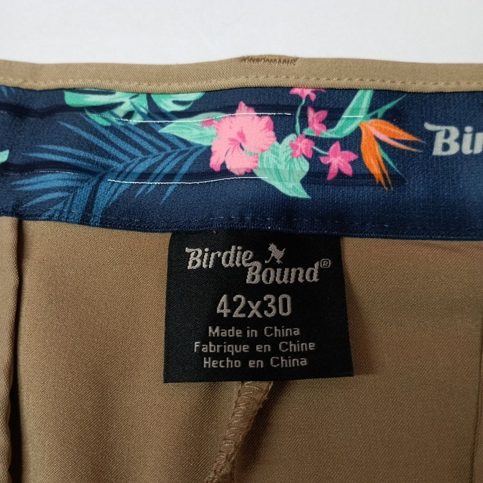 Other Birdie Bound Golf Pants Mens Size 42x30 Khaki Flex Straight Size US 42 / EU 58 - 5 Thumbnail