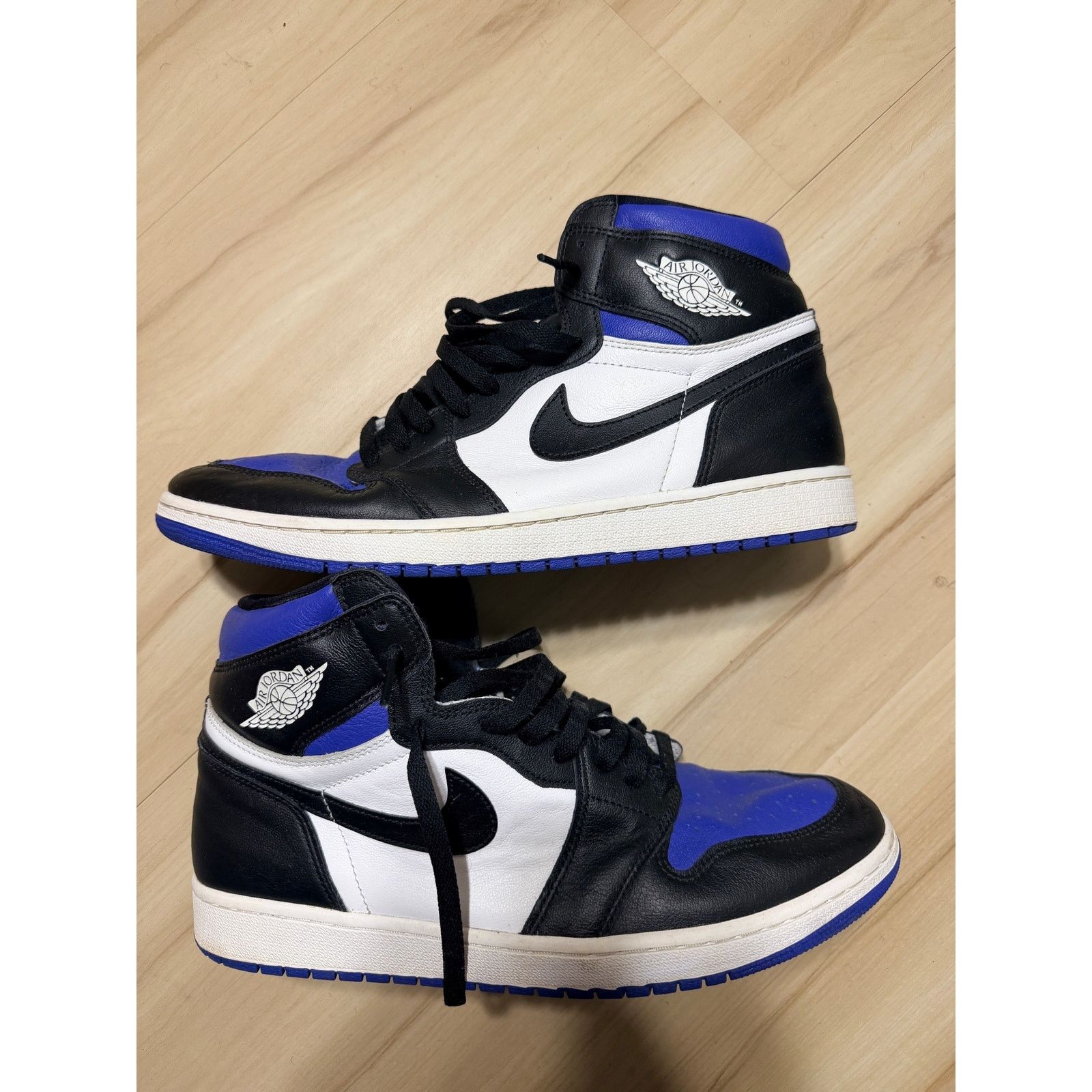 Jordan Brand Preowned Men's Air Jordan Retro 1 Royal Toe EUC Sz 13 Size US 13 / EU 46 - 2 Thumbnail